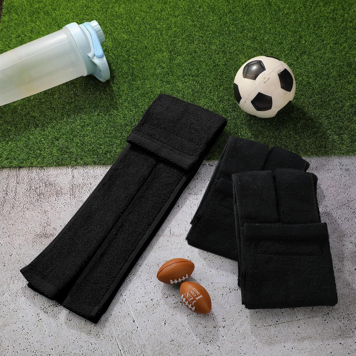 Toallas de Mano Moukeren 6 Pcs Algodón Negro para Deporte