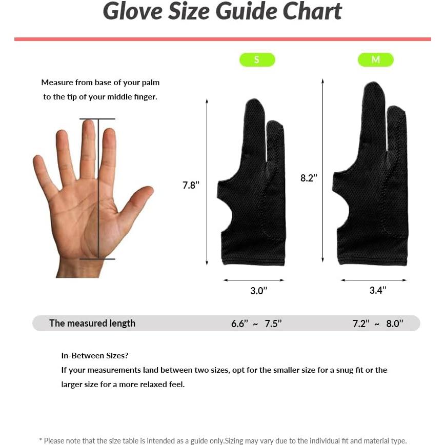 Guante Transpirable para Dibujo WSWBD Negro S - Arte Digital
