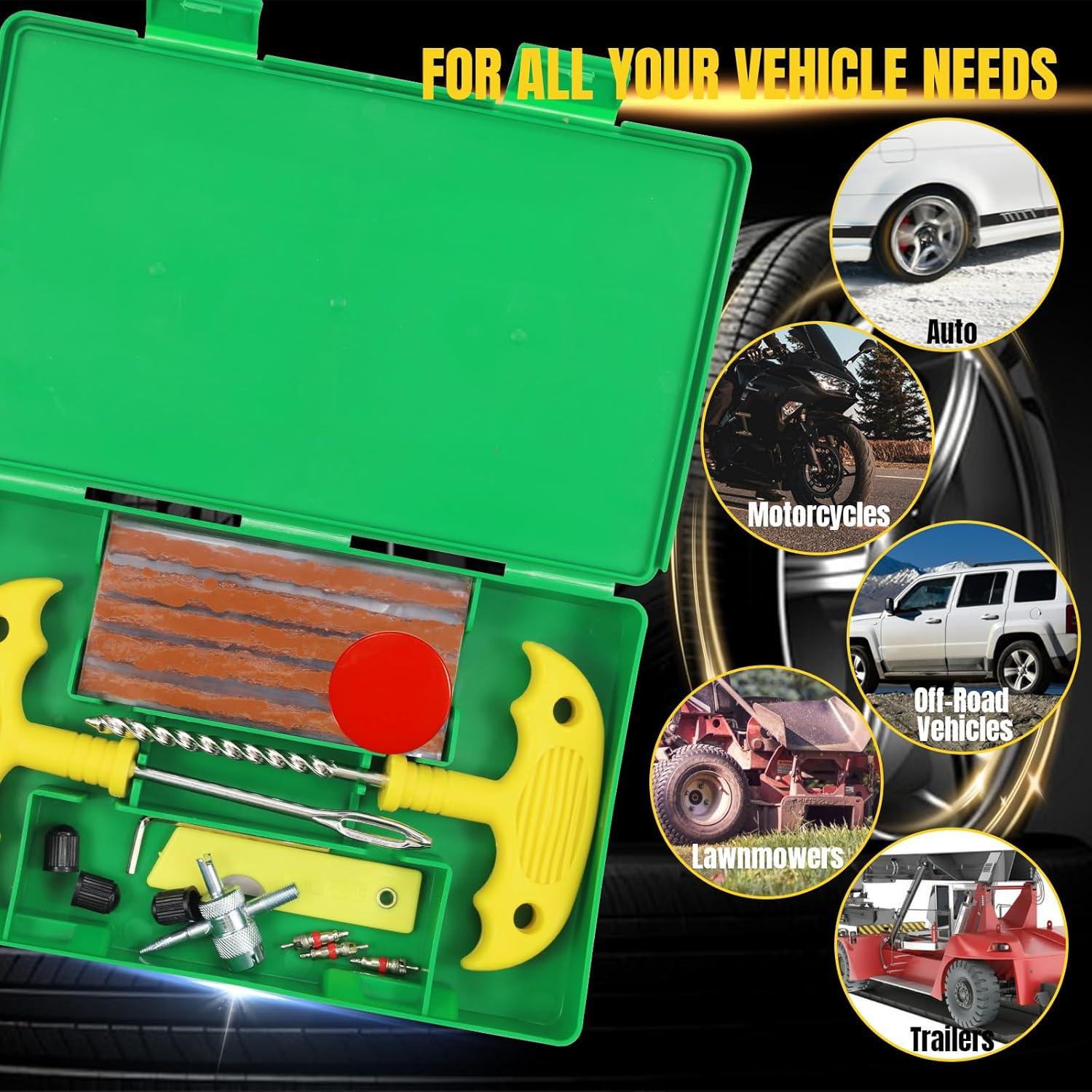 Kit de Reparación de Neumáticos 33 Piezas HYHJMISTY Universal