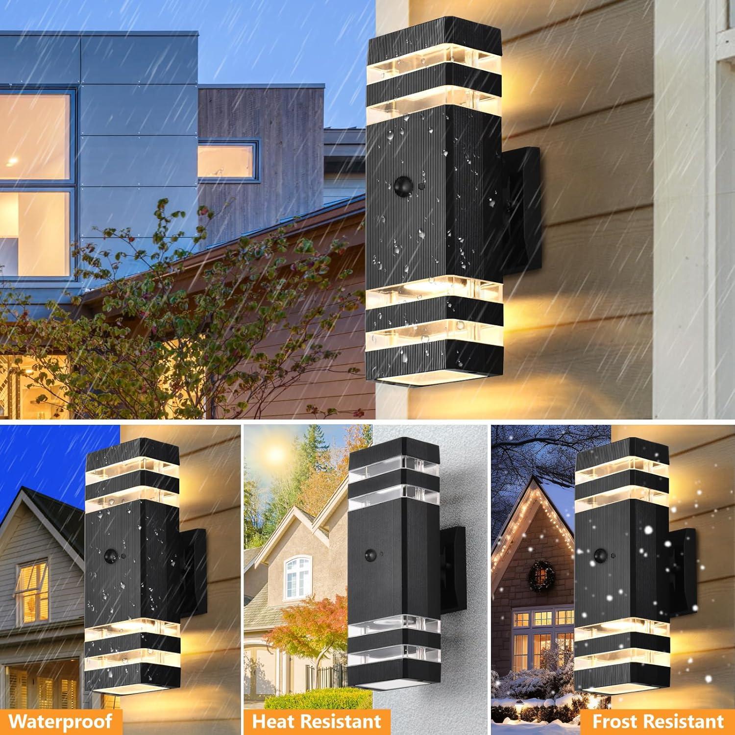 Luces de Pared Exteriores DASTOR con Sensor de Movimiento 2 Paquete