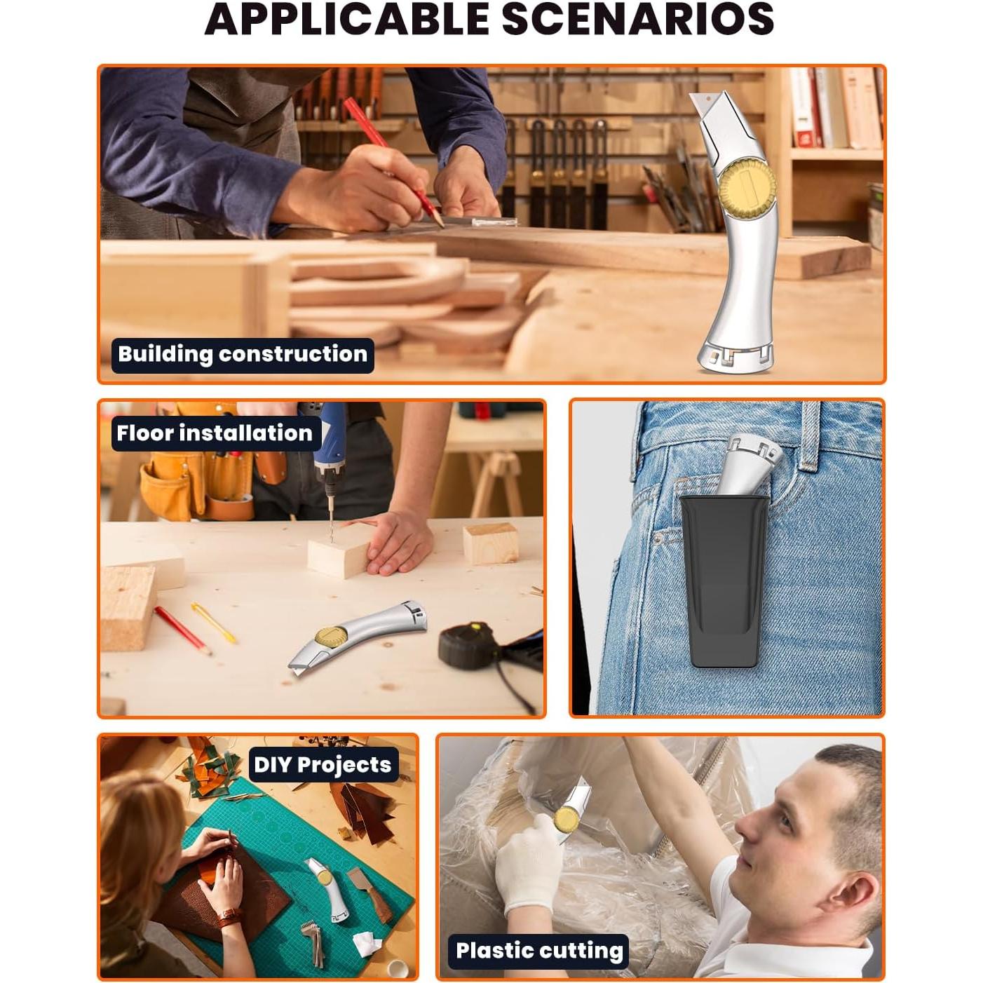 Cuchillo Utilitario Bilivein 2 Paquetes - Cuchillas de Aluminio