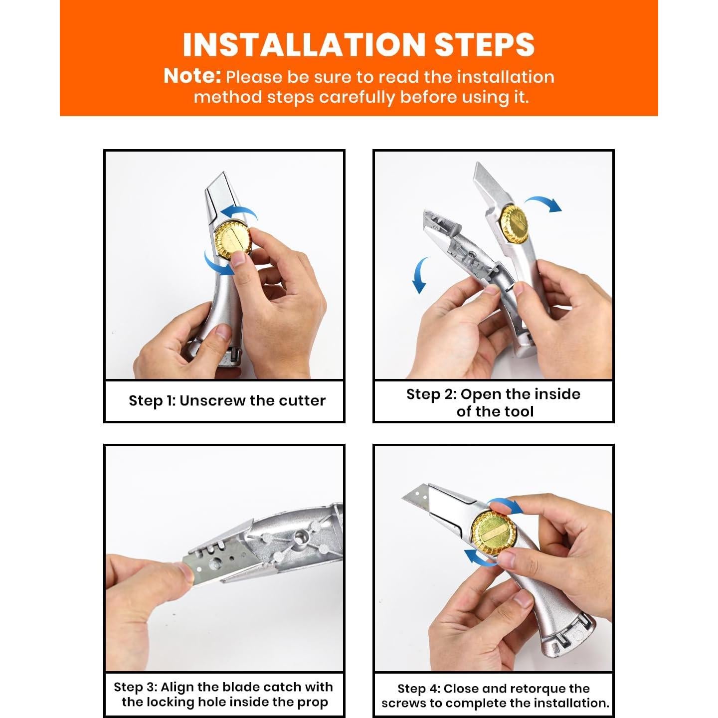 Cuchillo Utilitario Bilivein 2 Paquetes - Cuchillas de Aluminio