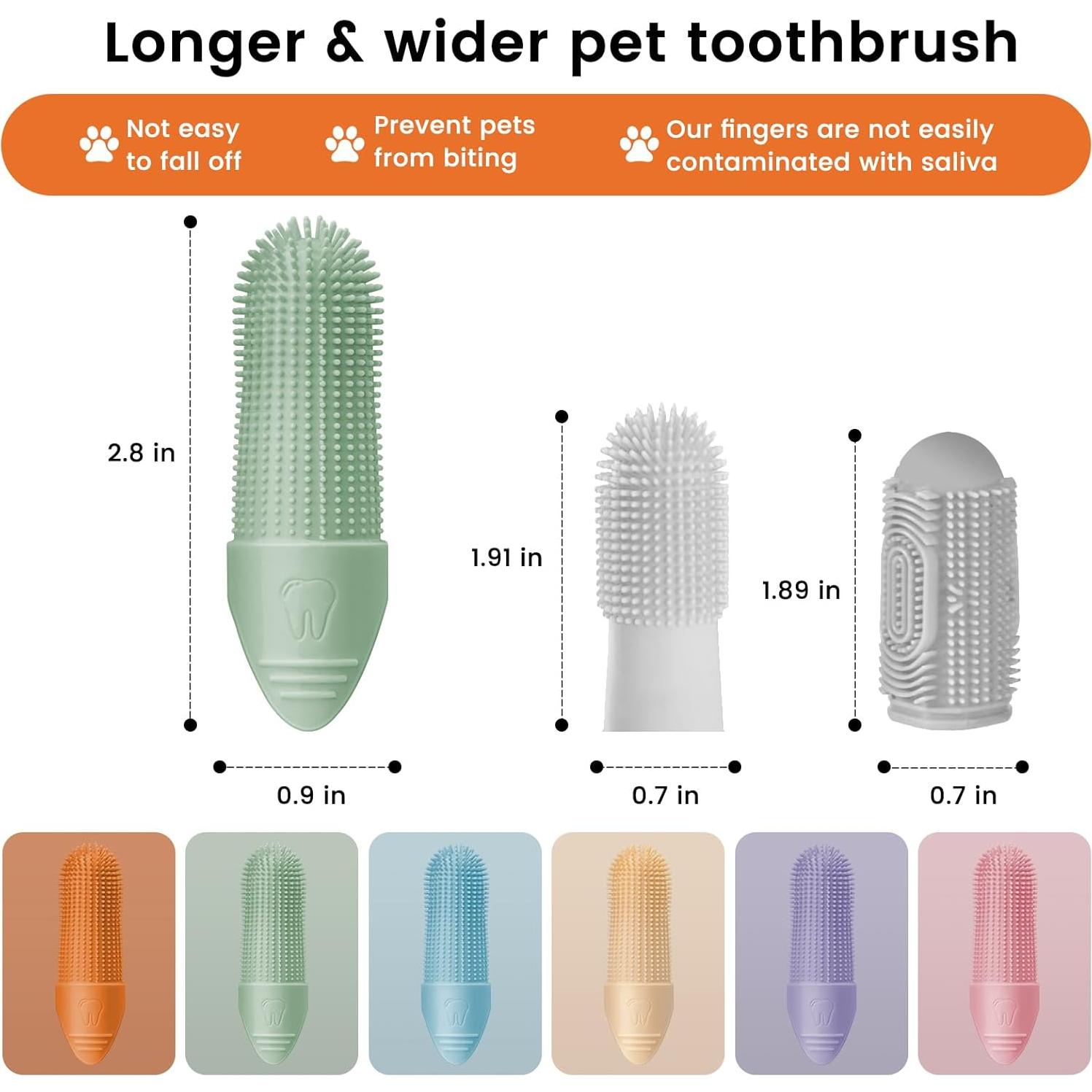 Cepillo de Dientes para Perros Duckart - 6 Paquete Silicona 360°