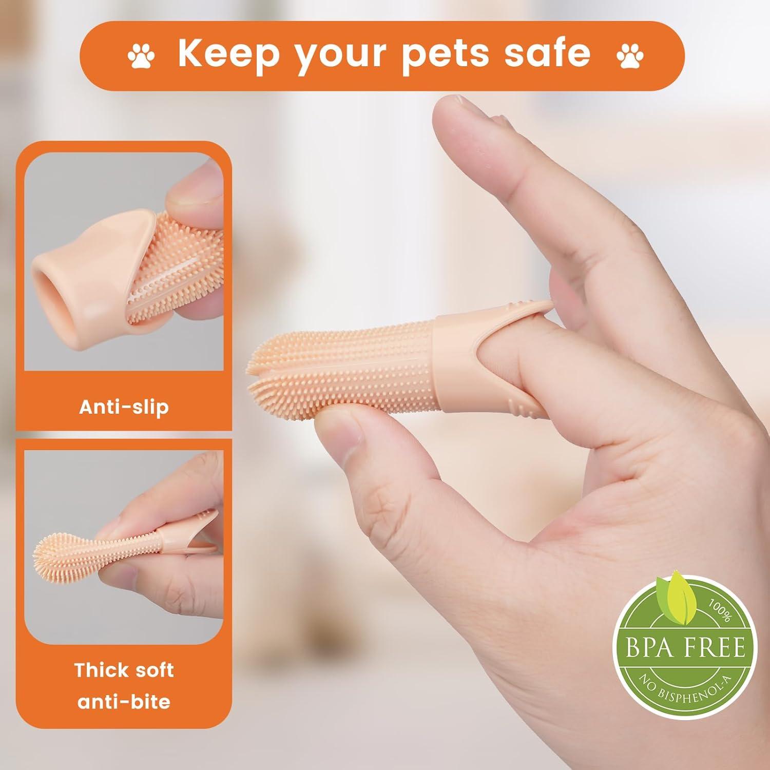 Cepillo de Dientes para Perros Duckart - 6 Paquete Silicona 360°