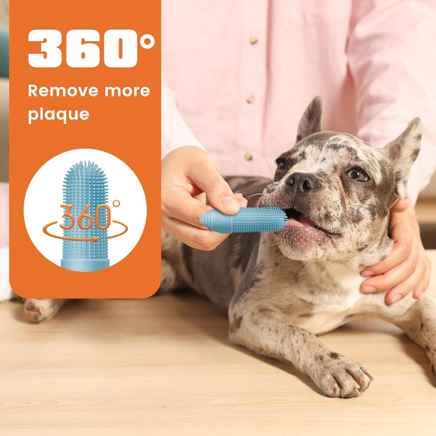 Cepillo de Dientes para Perros Duckart - 6 Paquete Silicona 360°