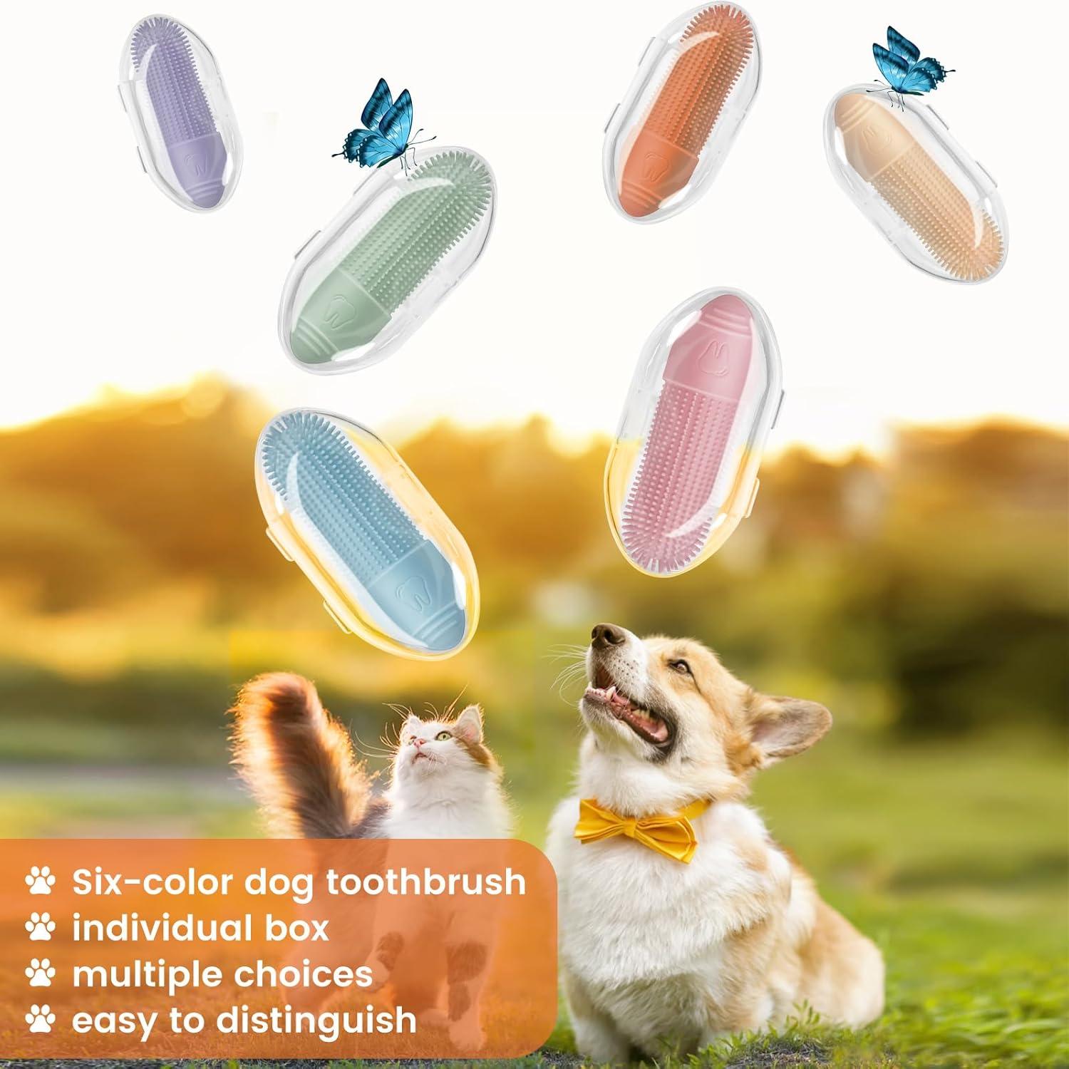 Cepillo de Dientes para Perros Duckart - 6 Paquete Silicona 360°