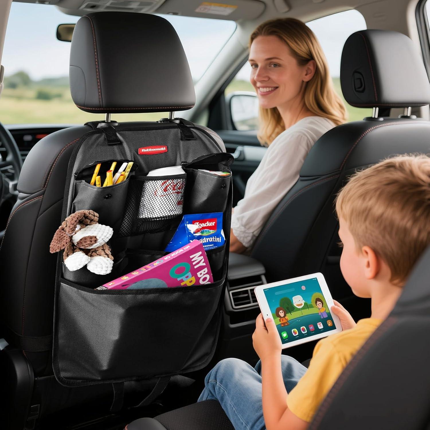 Organizador de Asiento Trasero Rubbermaid Negro con 6 Bolsillos