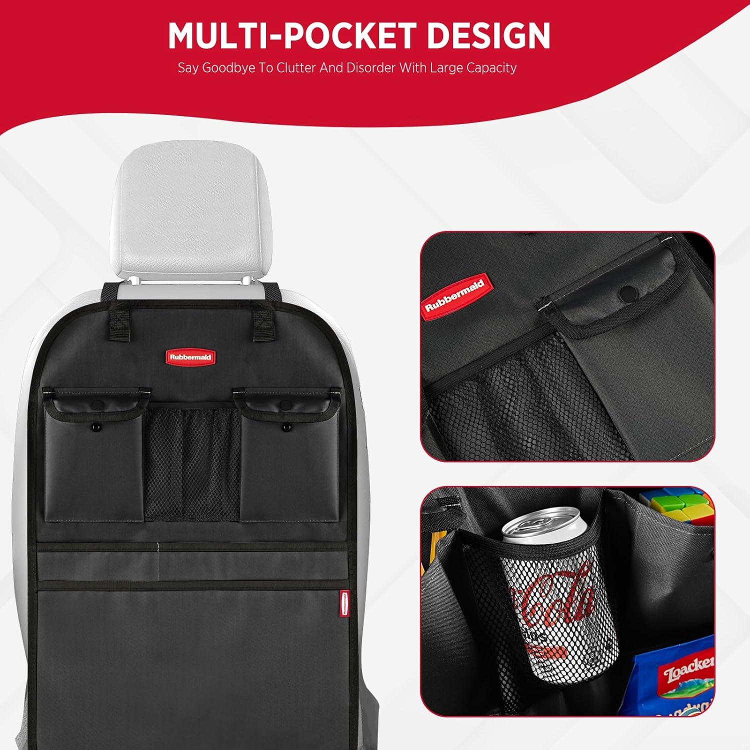 Organizador de Asiento Trasero Rubbermaid Negro con 6 Bolsillos