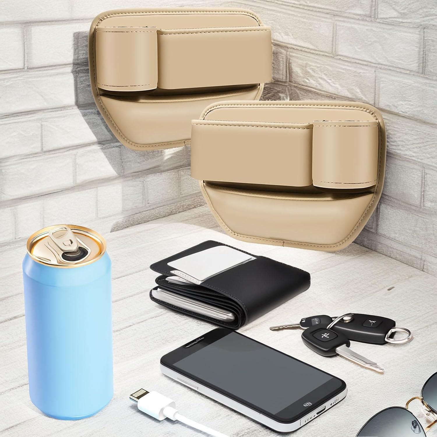 Organizador de Espacio entre Asientos BESSTAN Beige con Portavasos