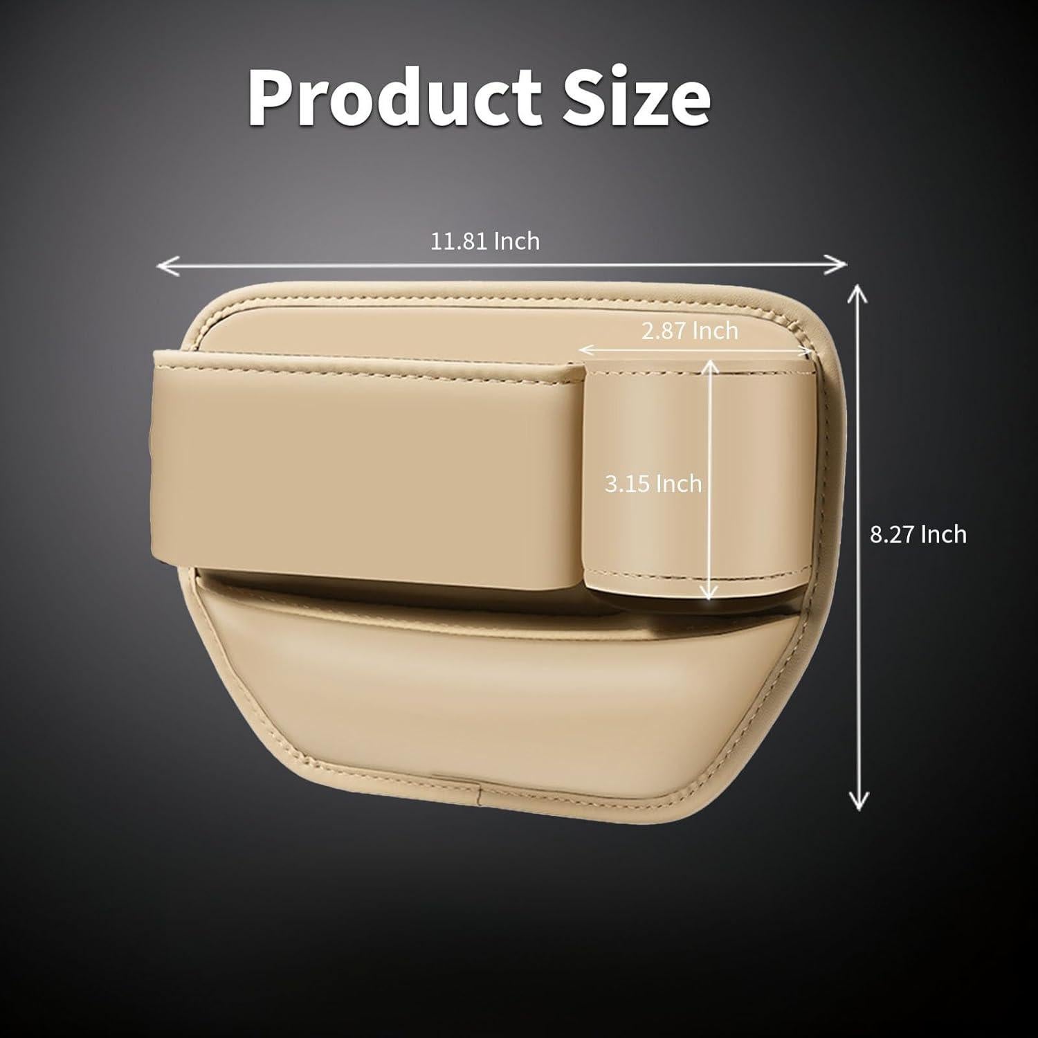 Organizador de Espacio entre Asientos BESSTAN Beige con Portavasos