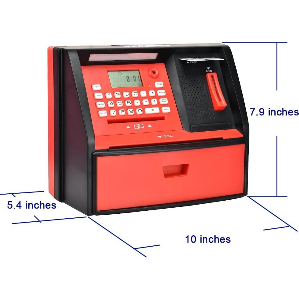 Alcancía Electrónica ATM Like Electronic AP-G972E - Negro/Rojo
