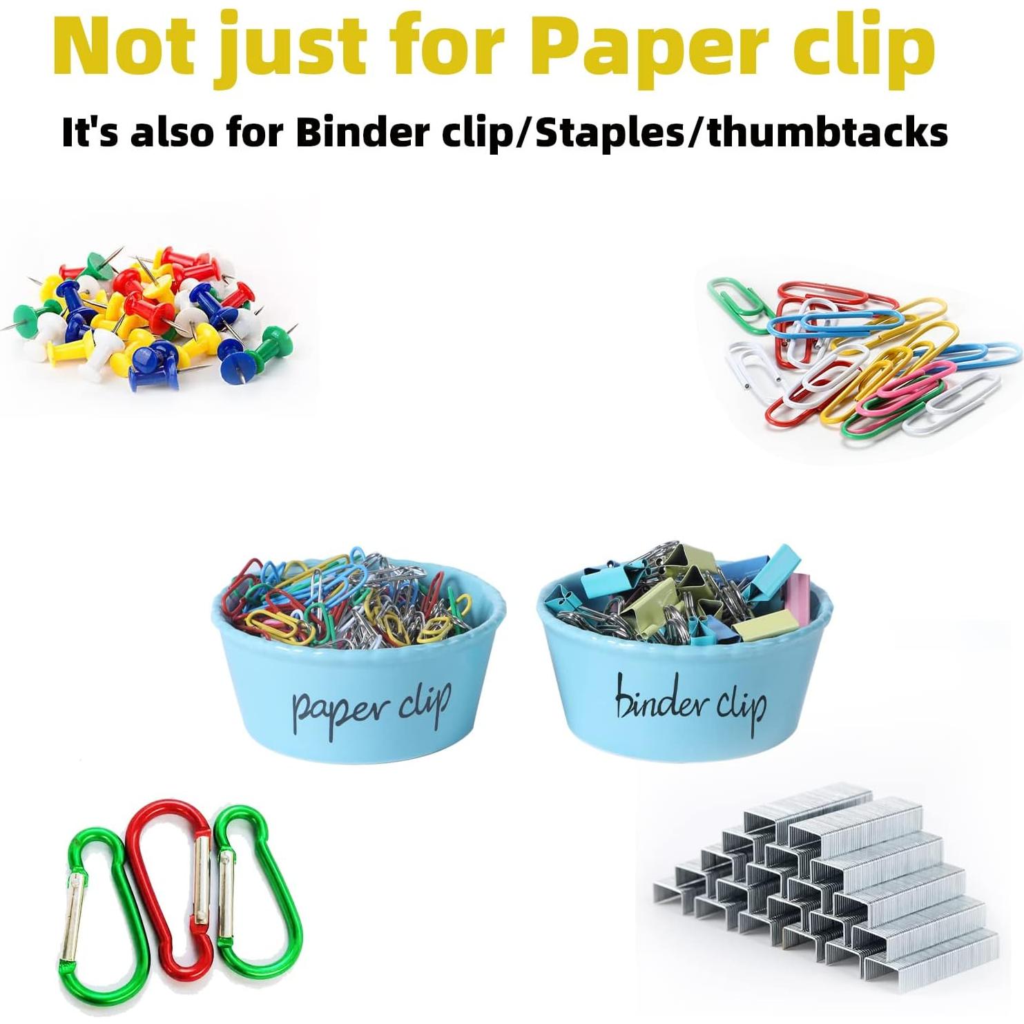 Soporte de Clips de Papel y Carpeta ONTUBE Cerámica Turquesa