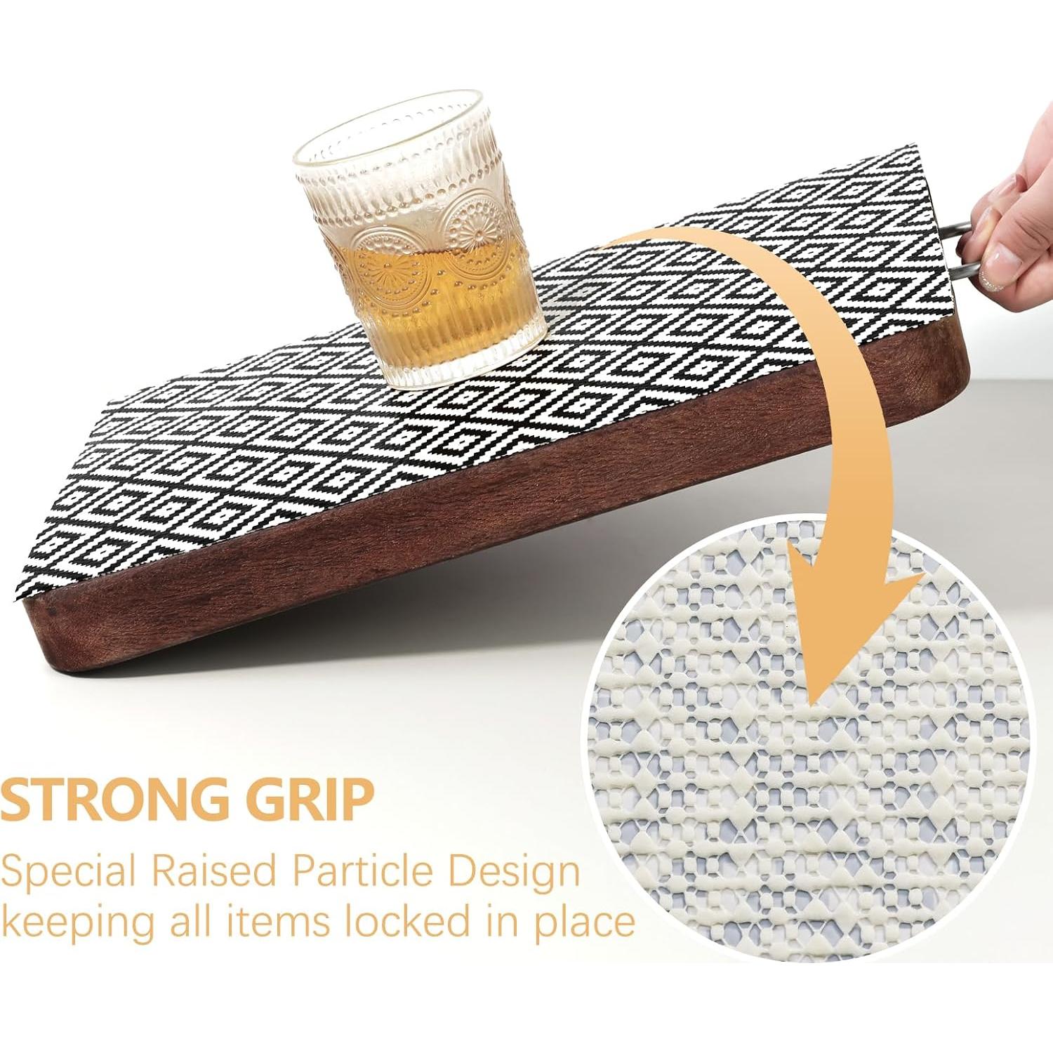 Forro de Estante Antideslizante Qianglive 30.48x304.8 cm Negro