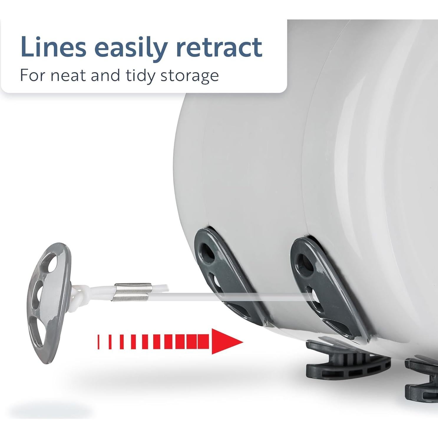 Línea de Ropa Retráctil Minky Homecare 30m Gris PVC Resistente