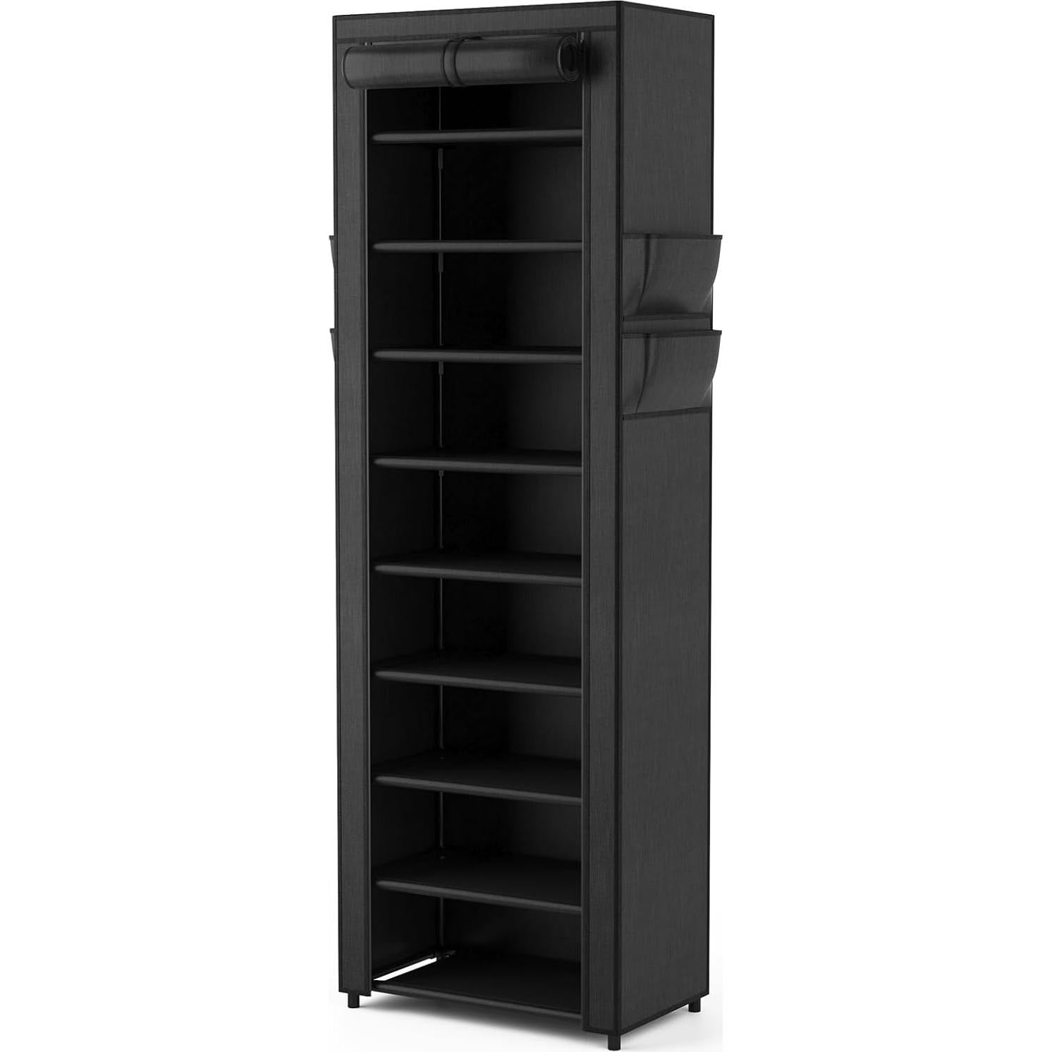 Estante Organizador de Zapatos VILICK 10 Niveles 158 cm Negro
