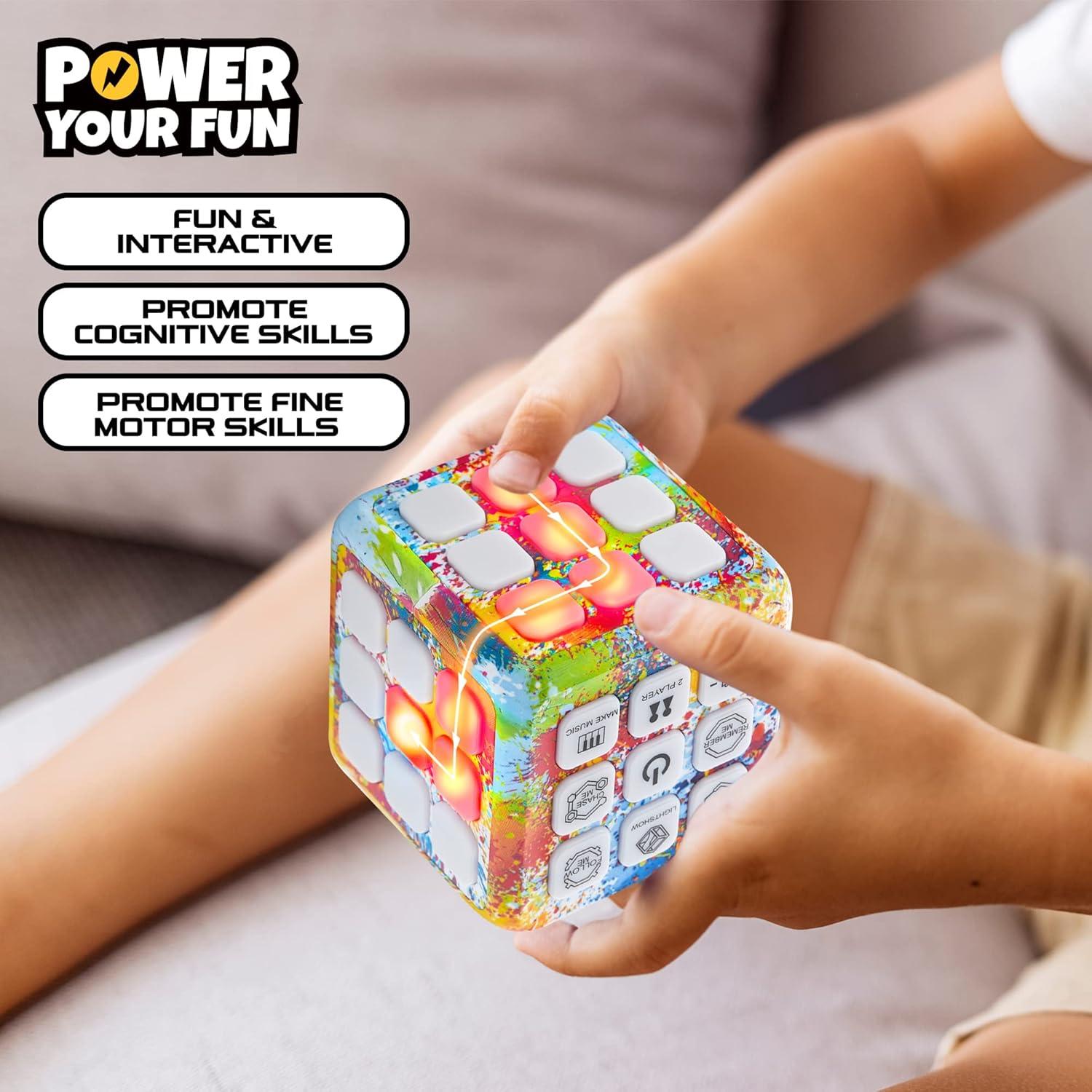 Cubo LED Parpadeante Potencia Tu Diversión - Juego de Memoria