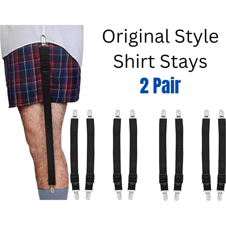 Estabilizadores de Camisa para Hombres - Garter Original Negro