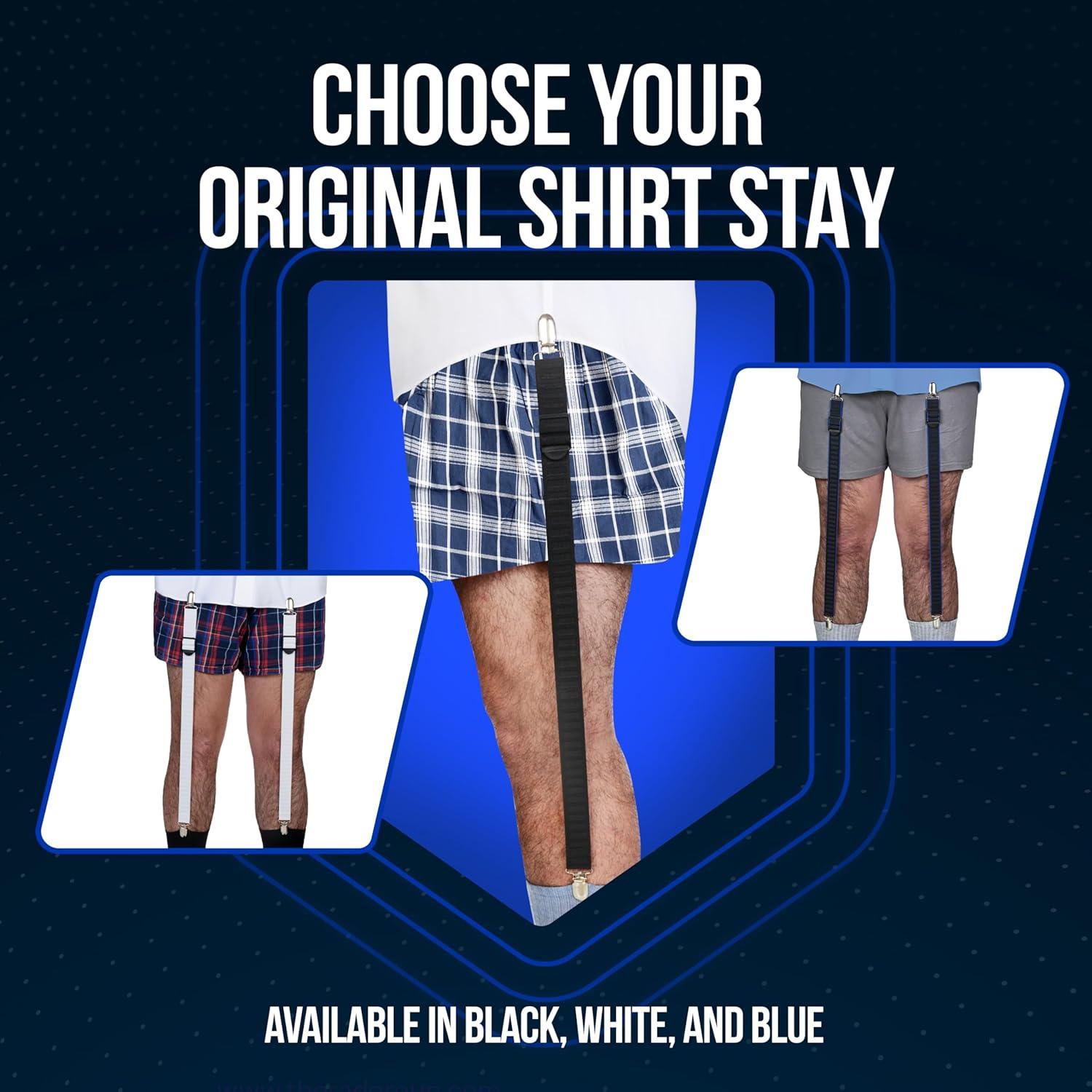 Estabilizadores de Camisa para Hombres - Garter Original Negro