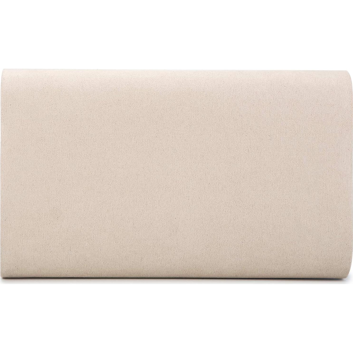 Clutch de Noche Nodykka Beige de Terciopelo con Cadena