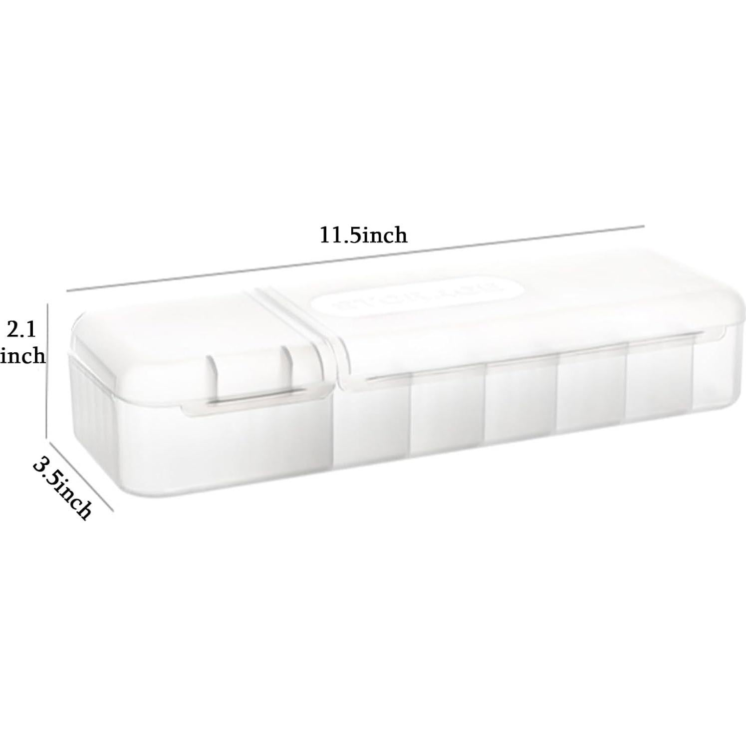 Caja de Almacenamiento para Lentes de Contacto MUQING 2 PCS Blanca