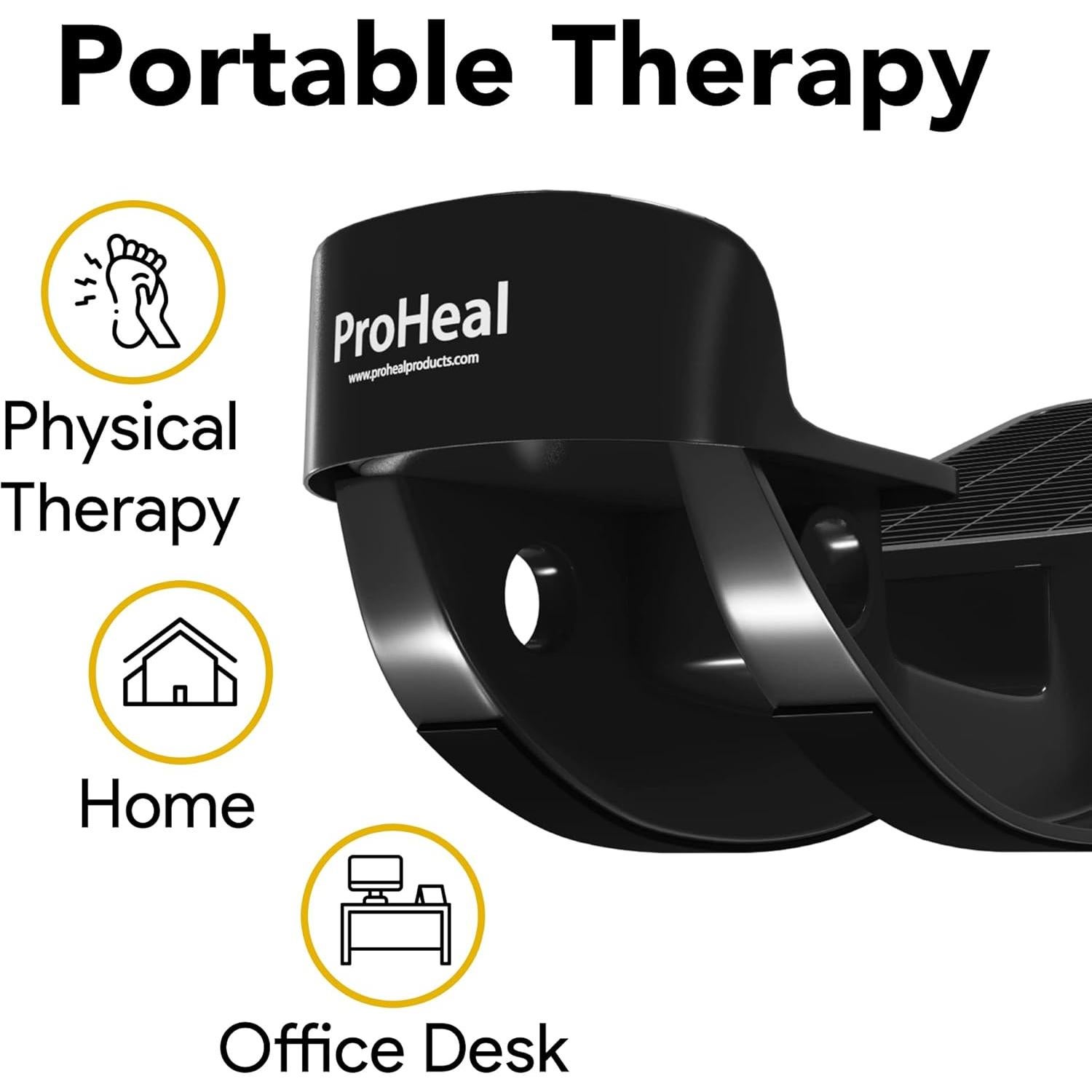 Estirador de Pantorrilla ProHeal PHP-FOOT-ROCKER-BK con Masajeador