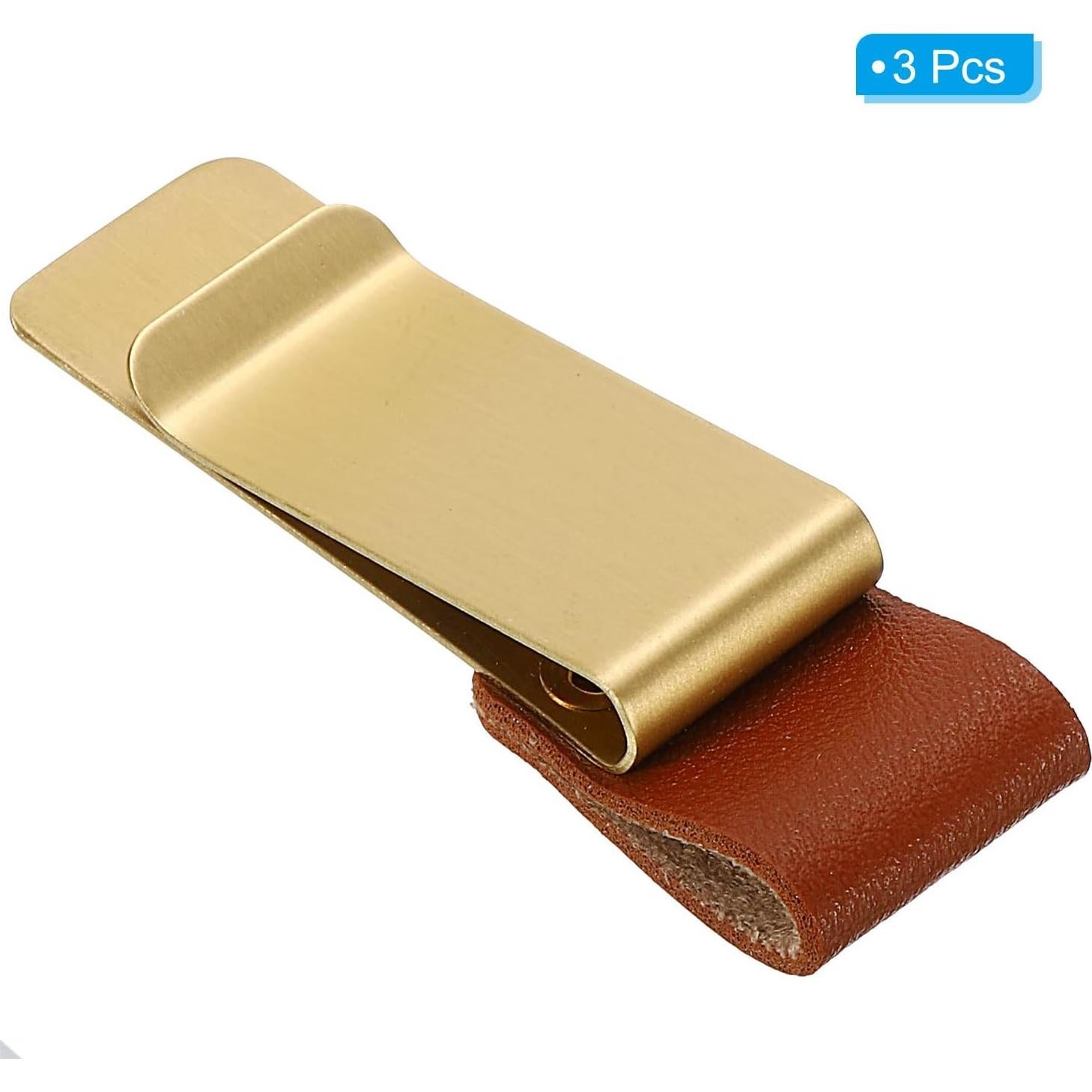 Soporte para bolígrafo PATIKIL de cuero, paquete de 3, marrón