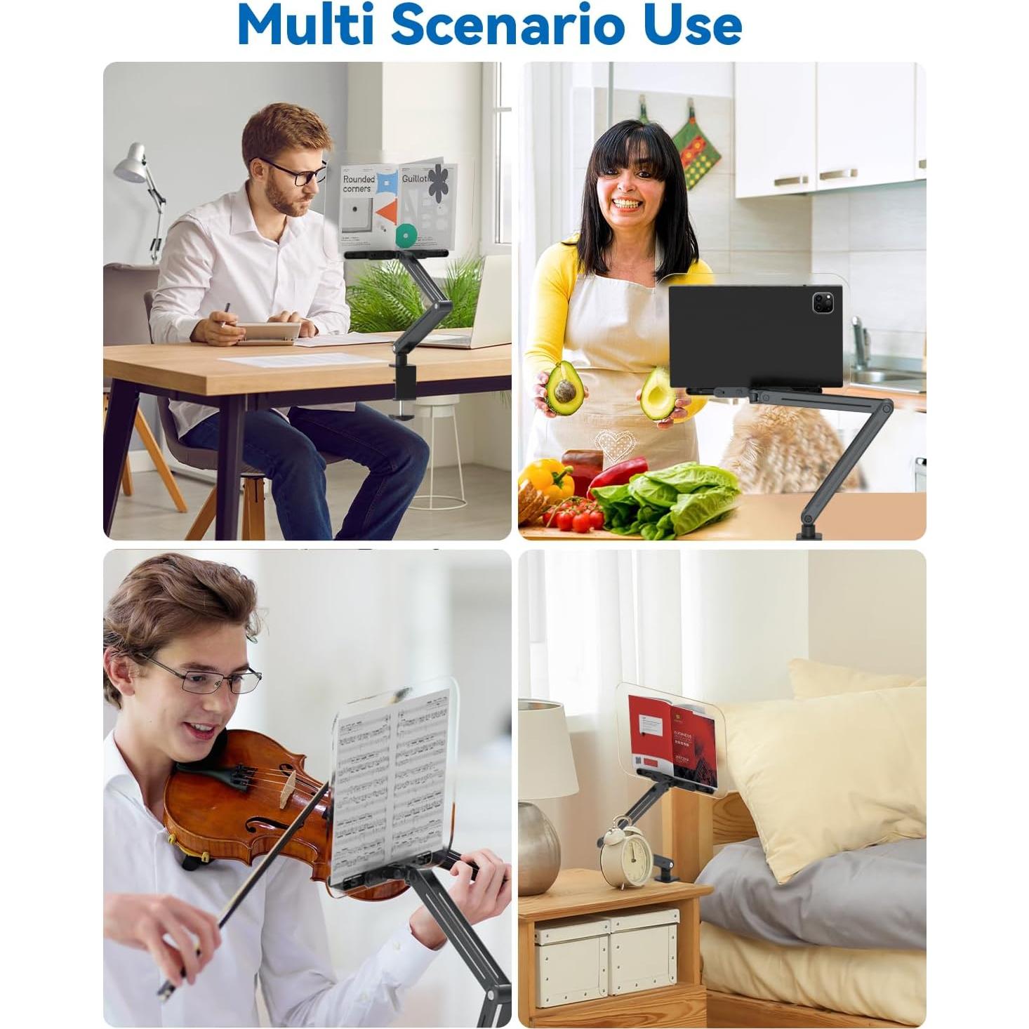 Soporte de Libro Ergonómico YCNEW Gris Altura Ajustable 50.8cm