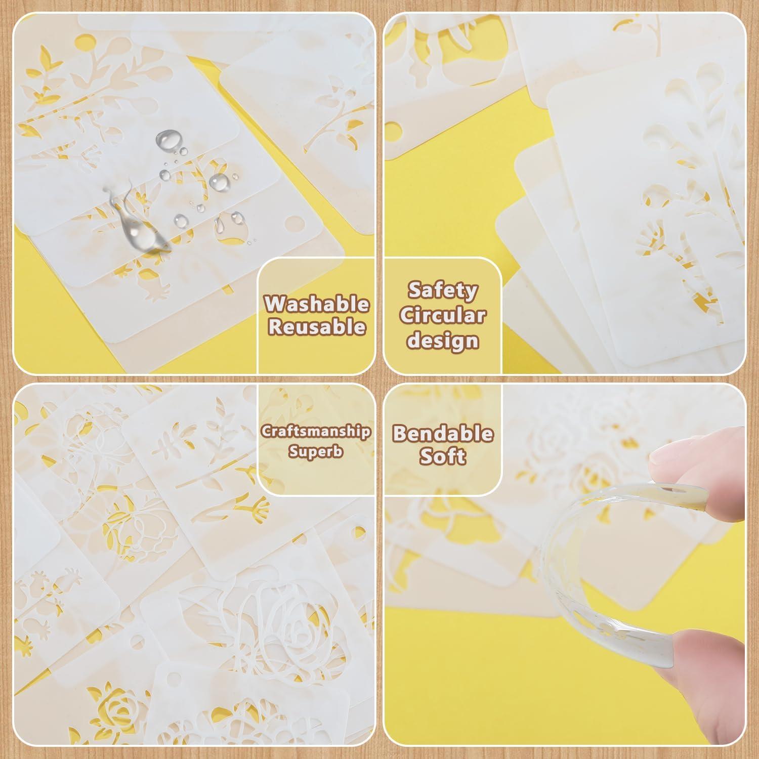 20 Plantillas Reutilizables de Flores 7.62 cm Resflyar