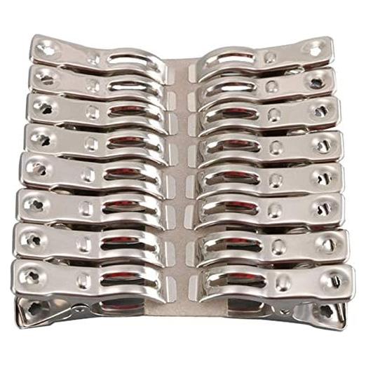 Pinzas de Ropa FOMMEN 32 Pcs Acero Inoxidable 5.6 cm