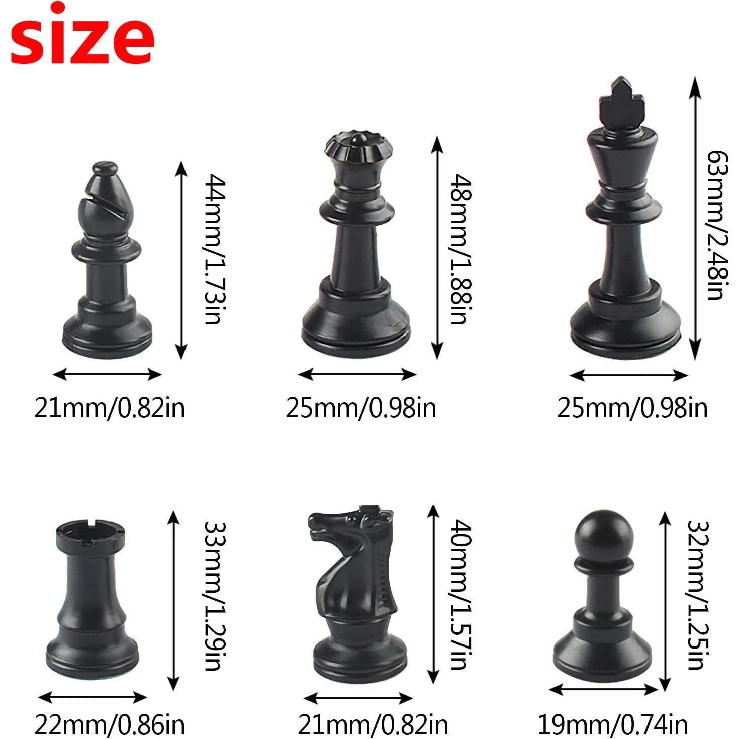 Juego de Ajedrez Andux Tablero Enrollable 35x35cm Piezas Plástico