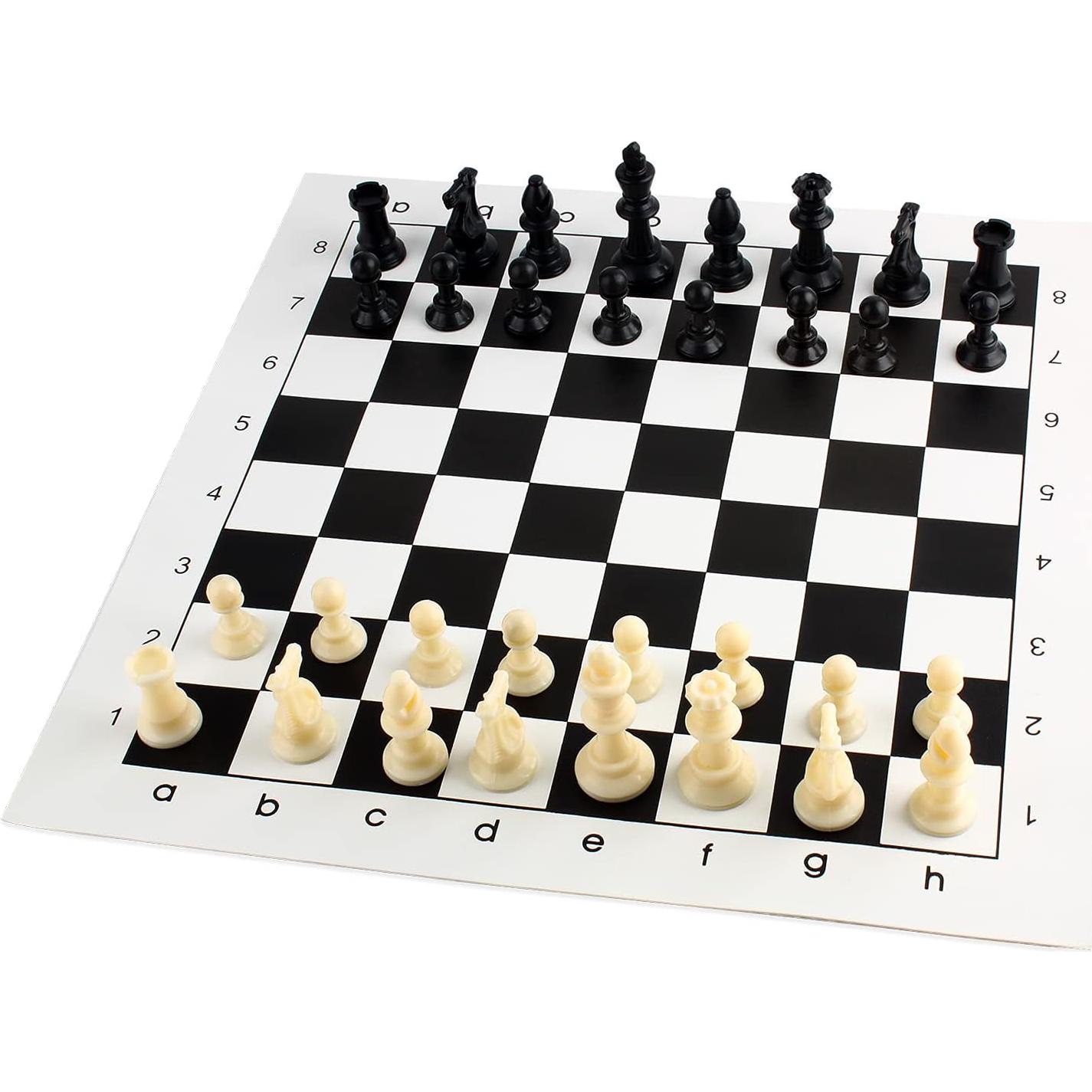 Juego de Ajedrez Andux Tablero Enrollable 35x35cm Piezas Plástico