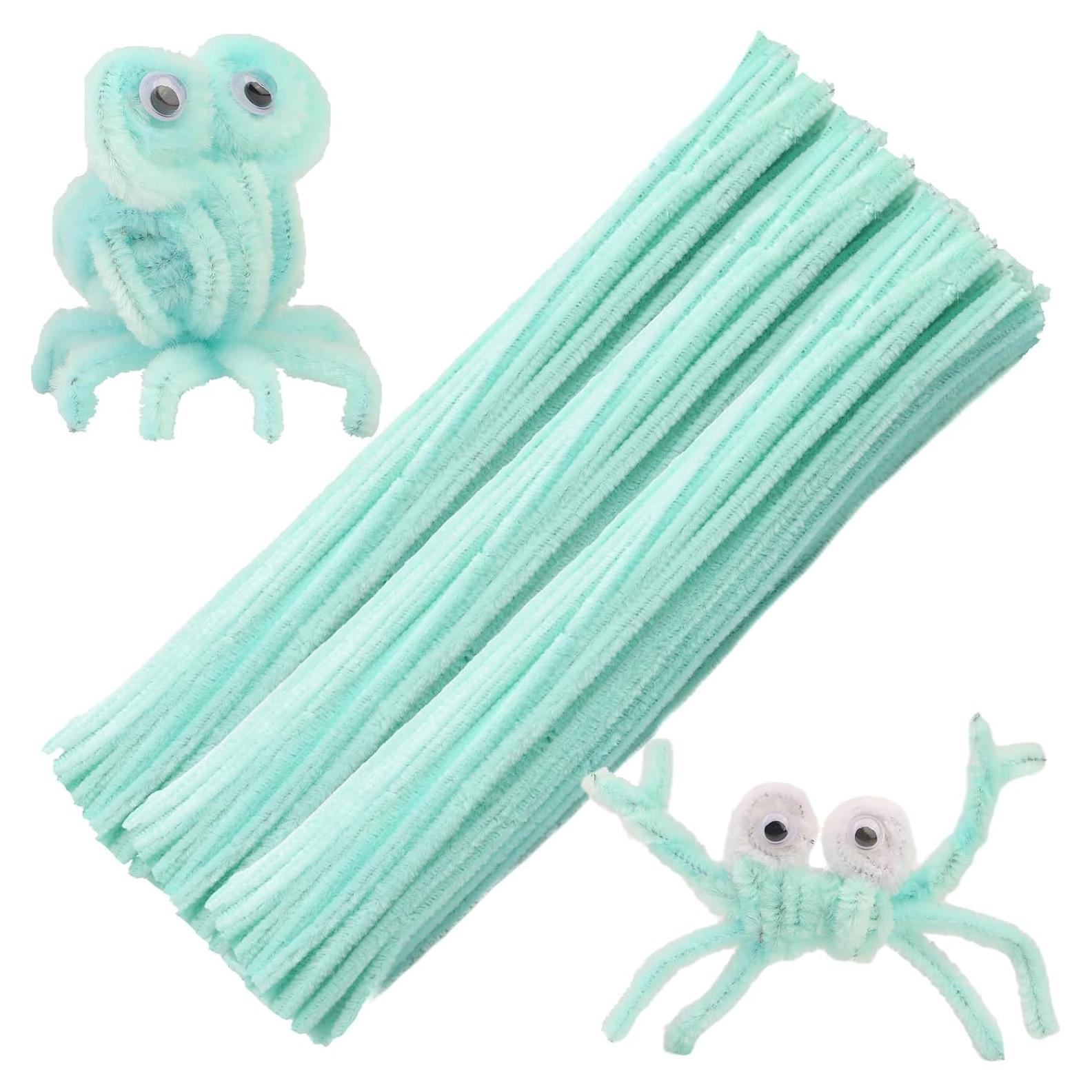 100 Limpiapipas Verde Limón Zlulary para Manualidades DIY