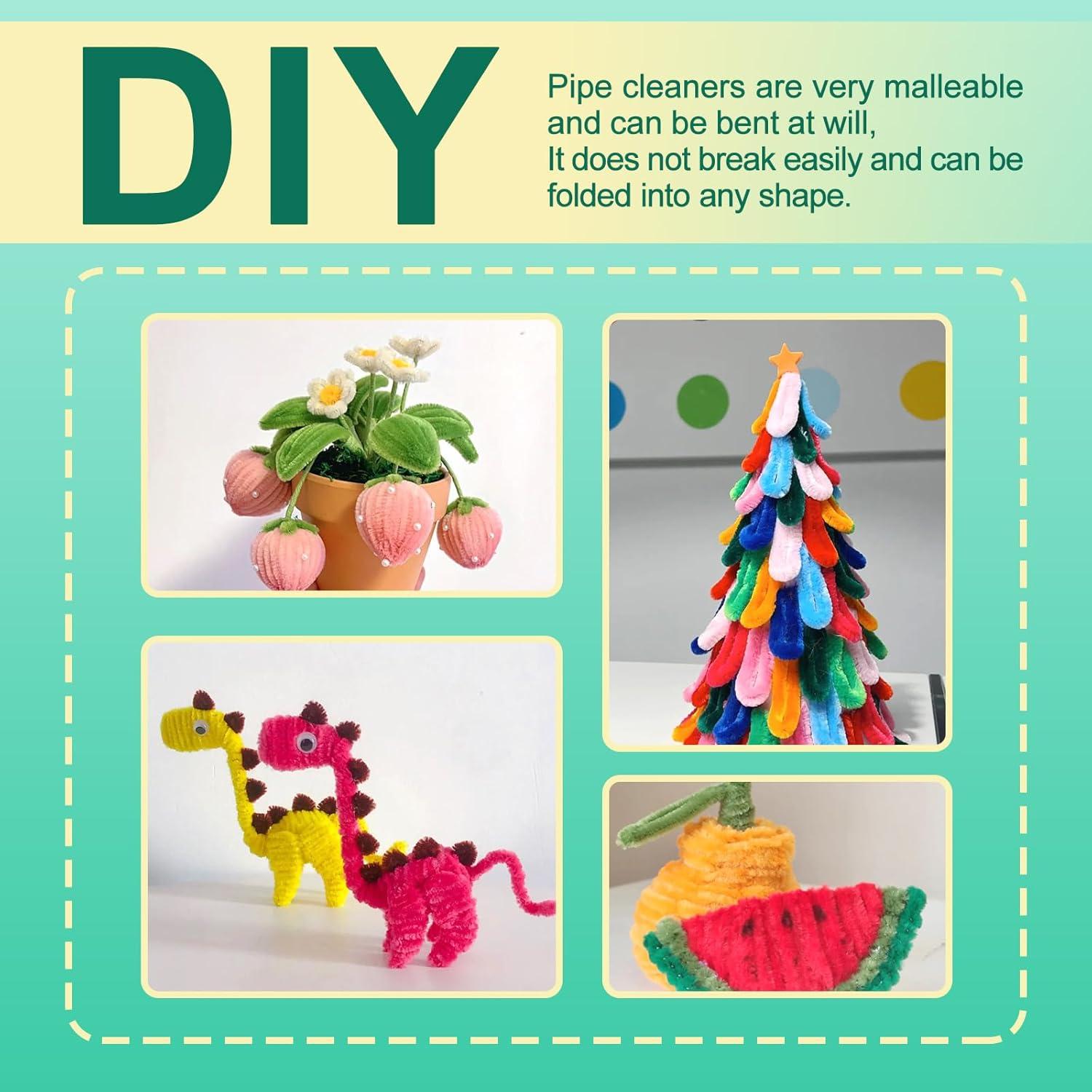 100 Limpiapipas Verde Limón Zlulary para Manualidades DIY