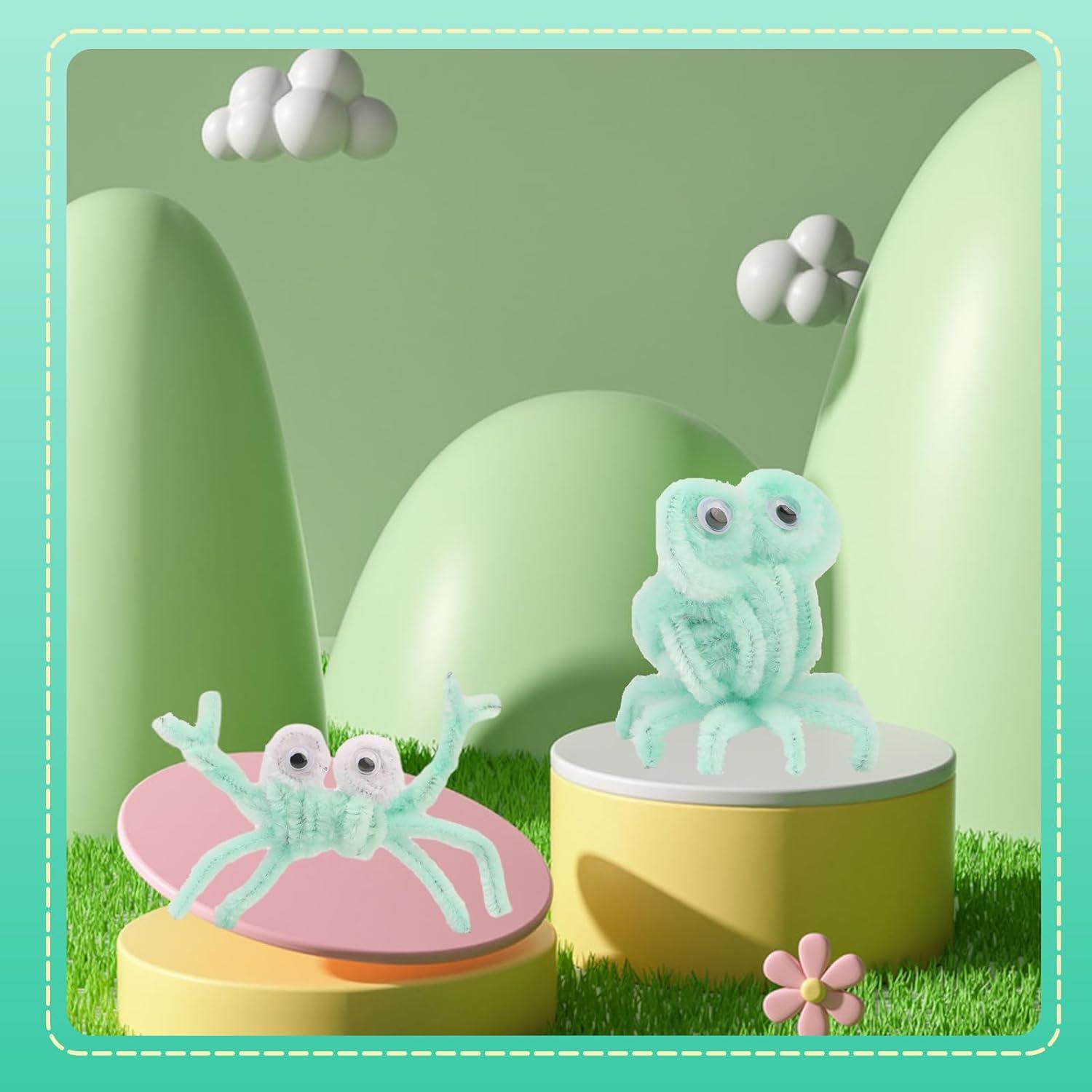 100 Limpiapipas Verde Limón Zlulary para Manualidades DIY