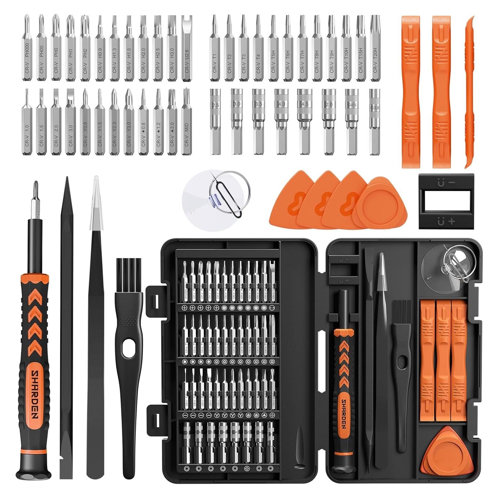Juego de Destornilladores de Precisión Sharden 58 en 1 Naranja