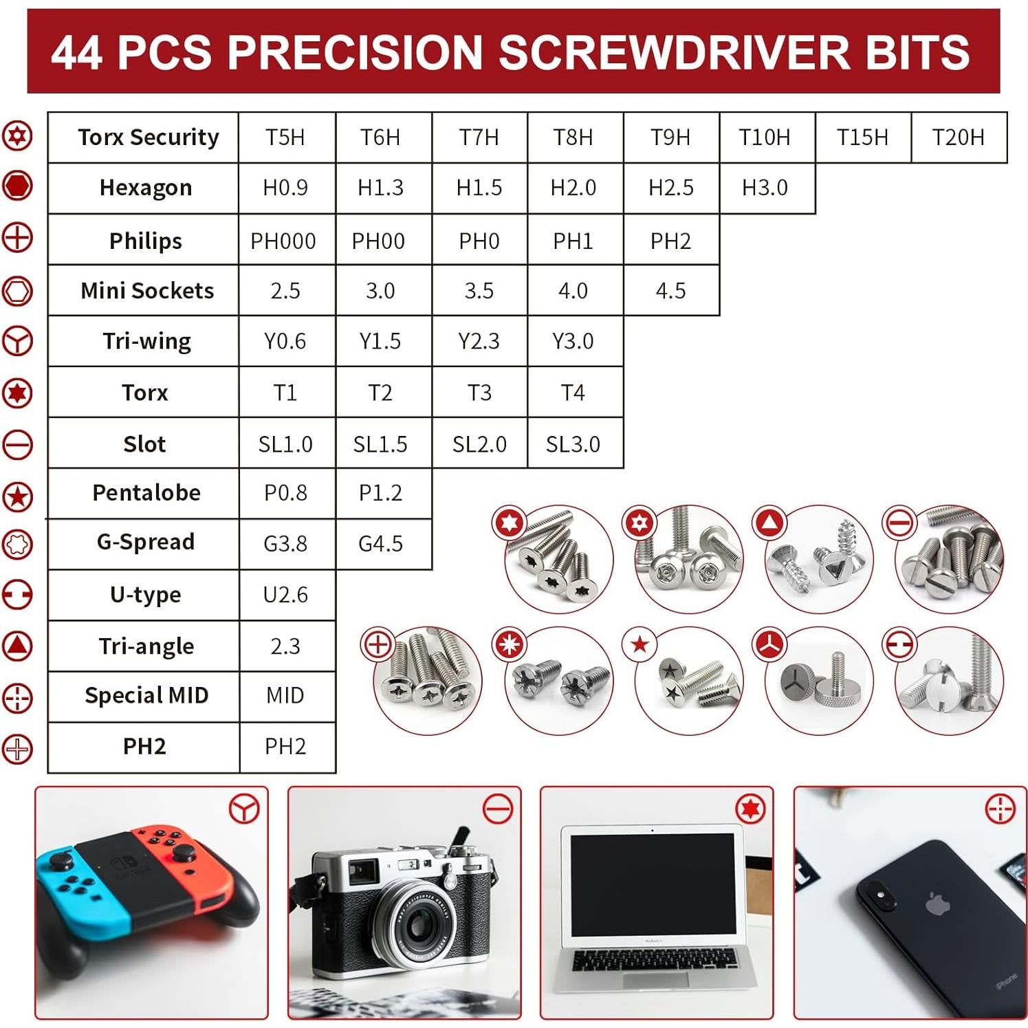 Juego de Destornilladores de Precisión Sharden 58 en 1 Naranja