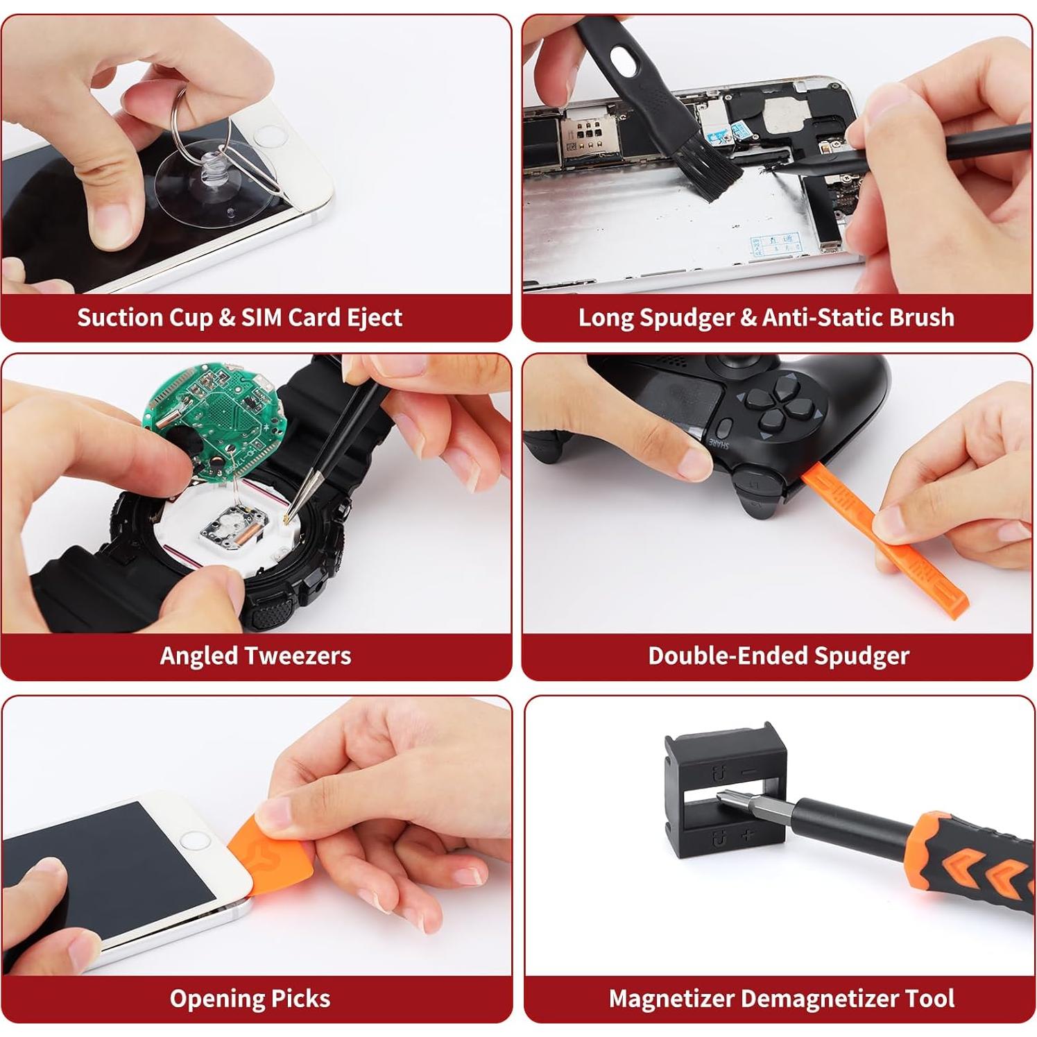 Juego de Destornilladores de Precisión Sharden 58 en 1 Naranja