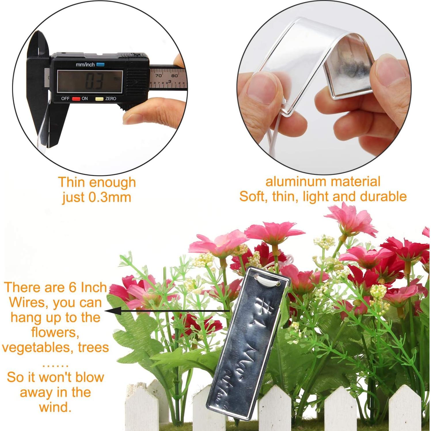 Etiquetas de Aluminio para Plantas Coolrunner 150 Pcs 1x8.2 cm