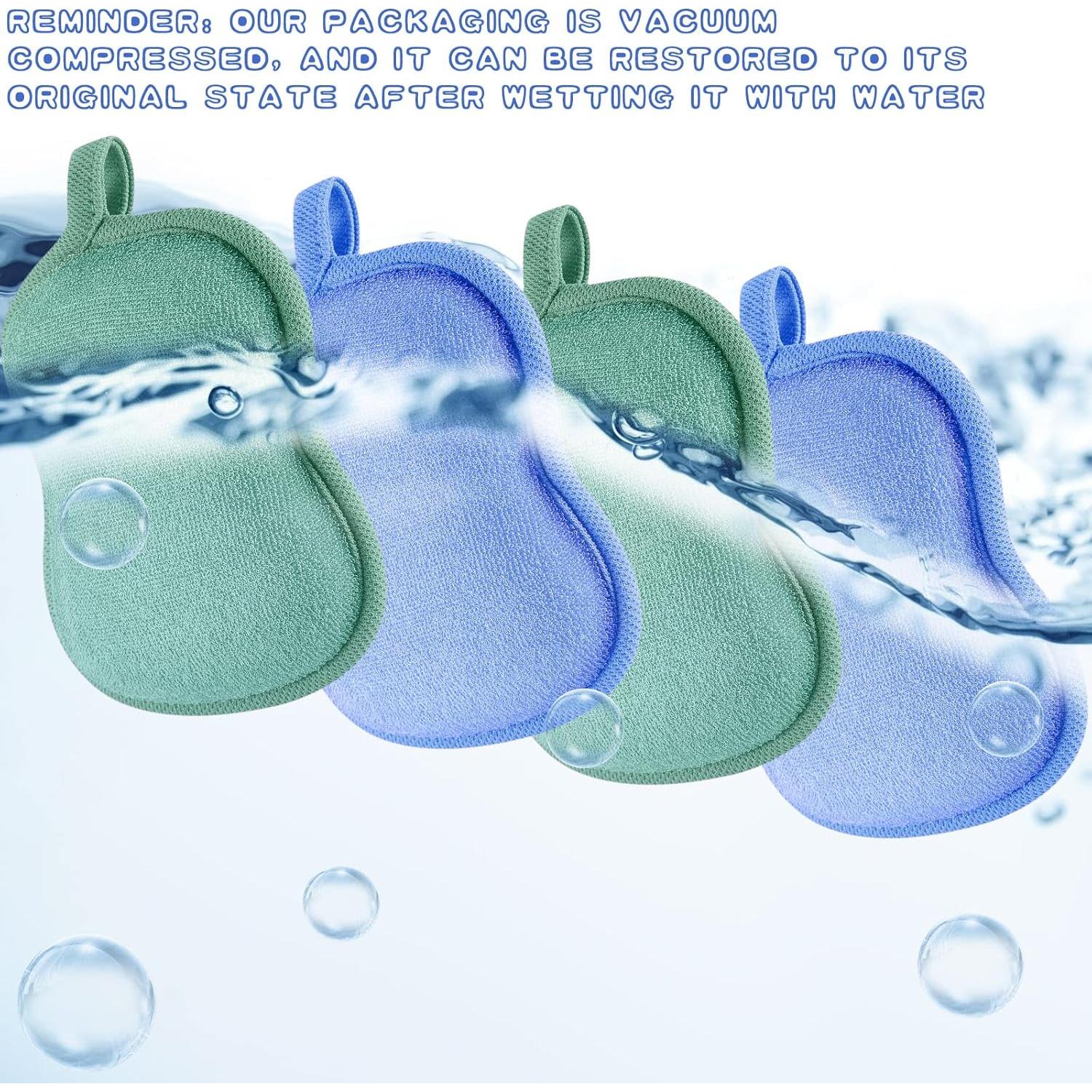 Esponjas de Baño para Bebés Tatuo 4 Piezas Algodón Suave