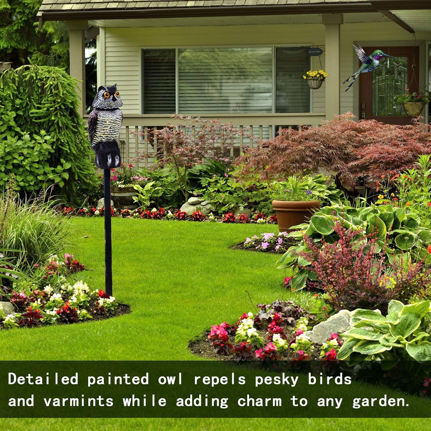 Espantapájaros Imitación Búho Hedoc para Jardín 38 cm