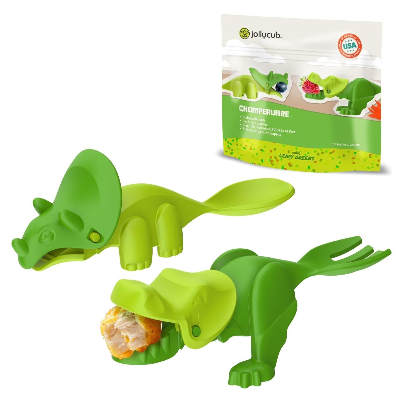 Set de Utensilios para Niños JollyCub Dinosaurio 2 Piezas