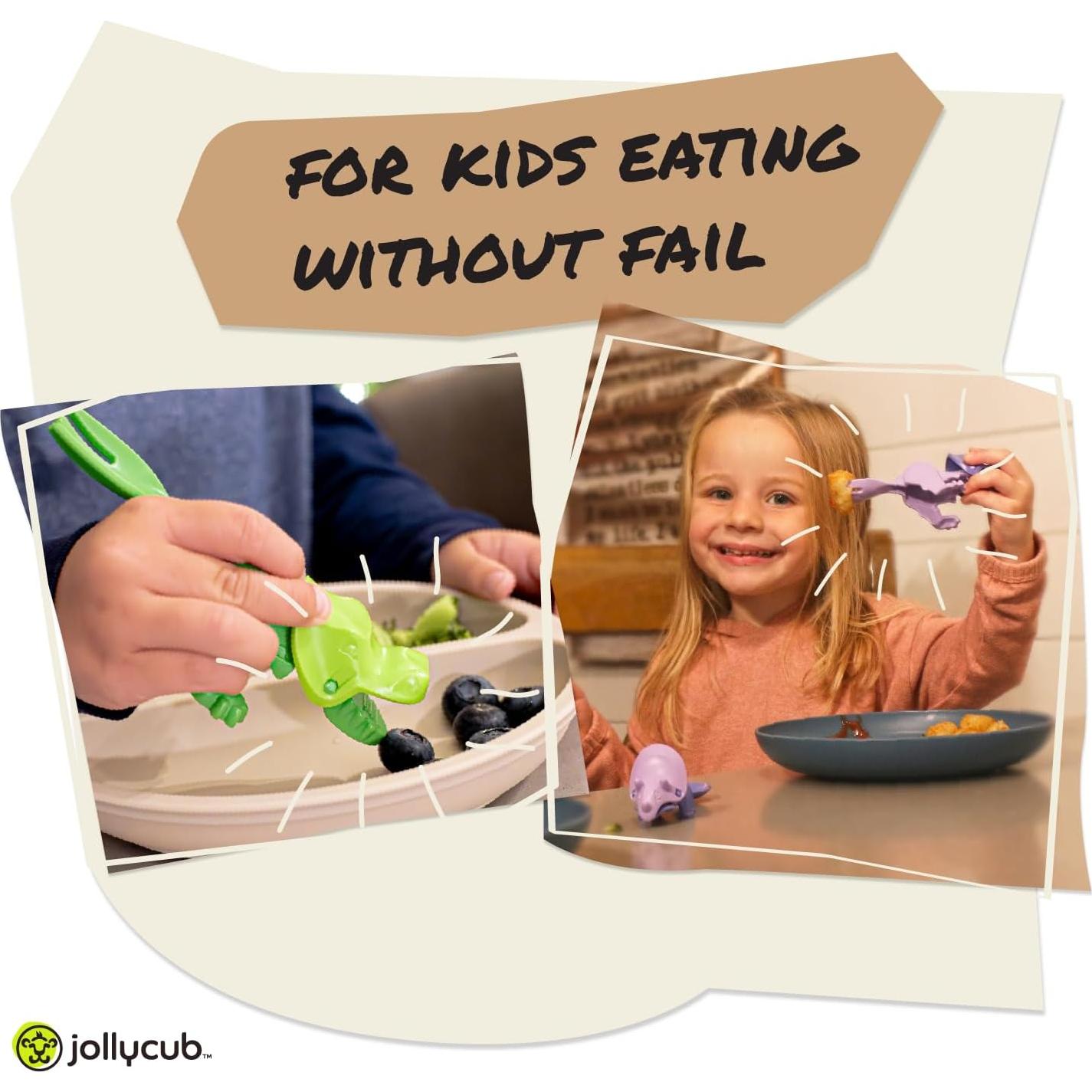 Set de Utensilios para Niños JollyCub Dinosaurio 2 Piezas