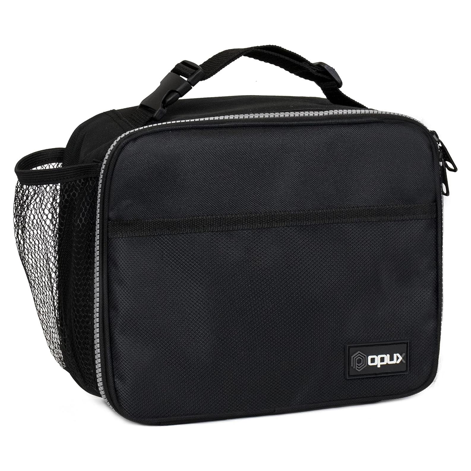 Bolsa de Almuerzo Aislada OPUX Negra para Niños 5.06L