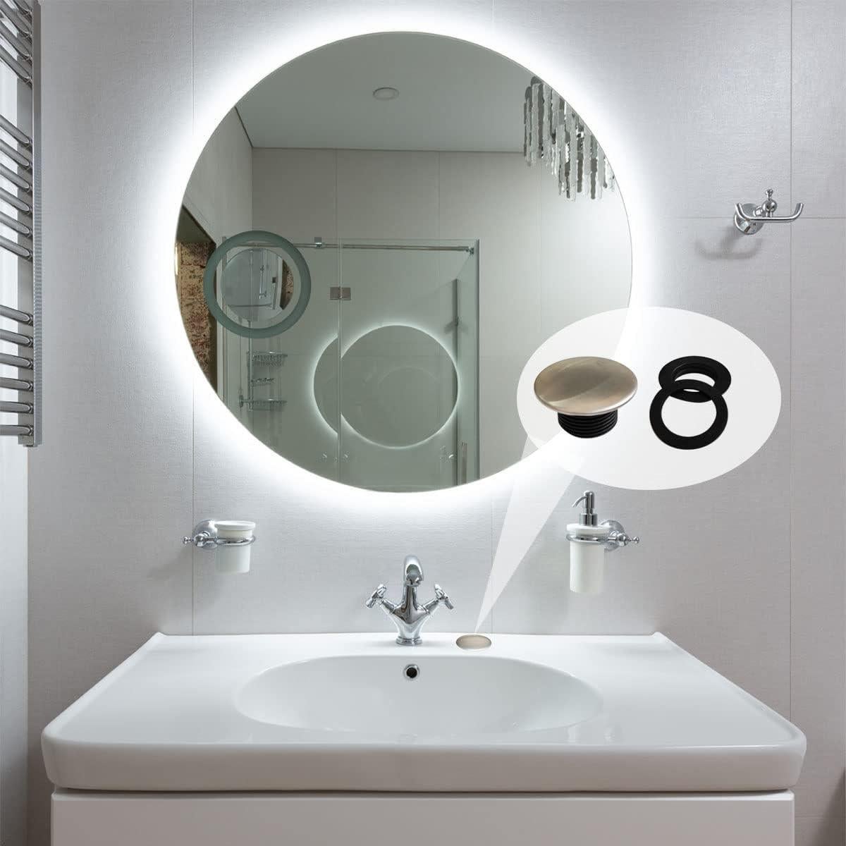 Cubierta de Agujero para Grifo de Cocina ZYYC Acero Inoxidable 3.05-4.06 cm