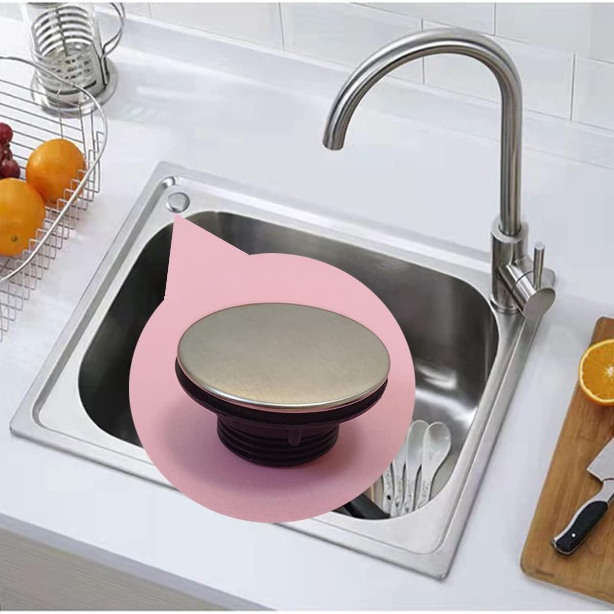 Cubierta de Agujero para Grifo de Cocina ZYYC Acero Inoxidable 3.05-4.06 cm