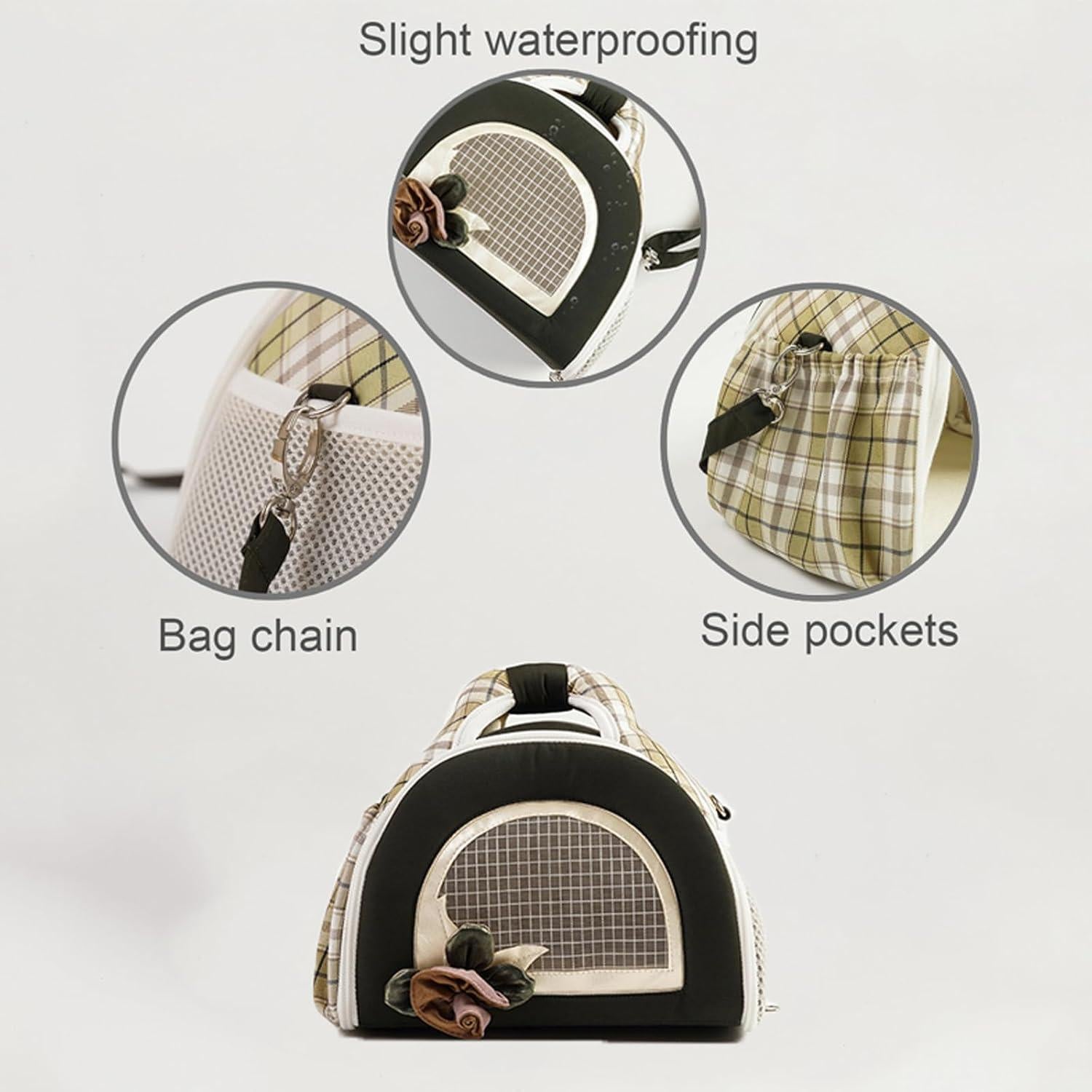 Bolsa de Viaje para Cobayas ABLAZEZAI Negra 24.6x17x19.1 cm