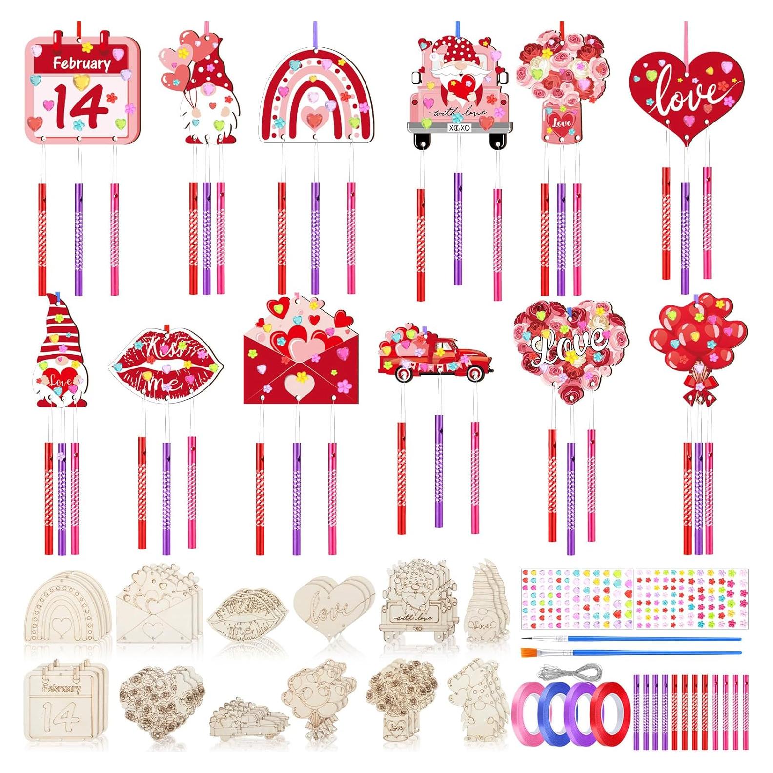 Kit de Manualidades San Valentín MiniInflat - 24 Piezas Madera