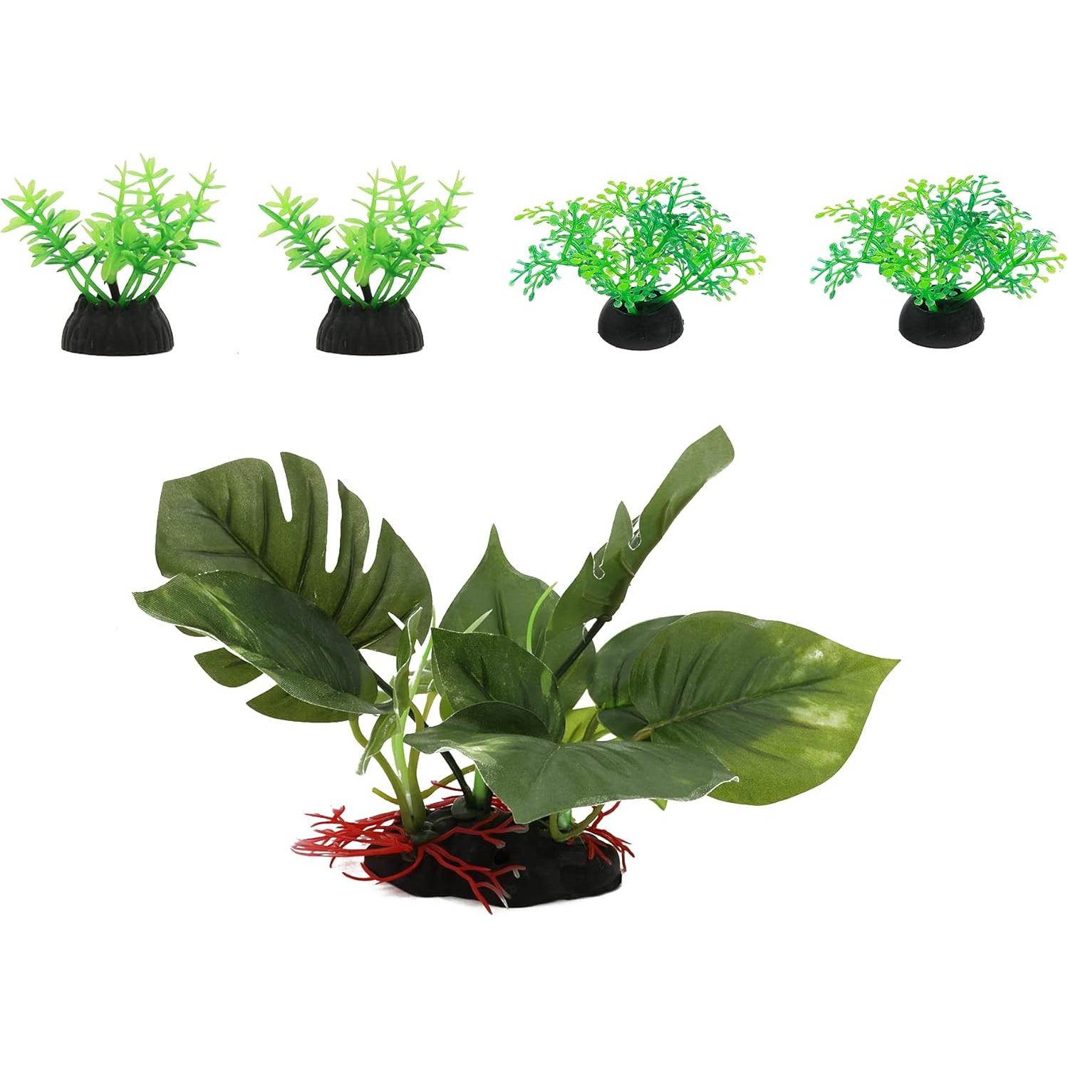 Plantas de Seda para Acuario ALEGI - 5 Unidades 15 cm