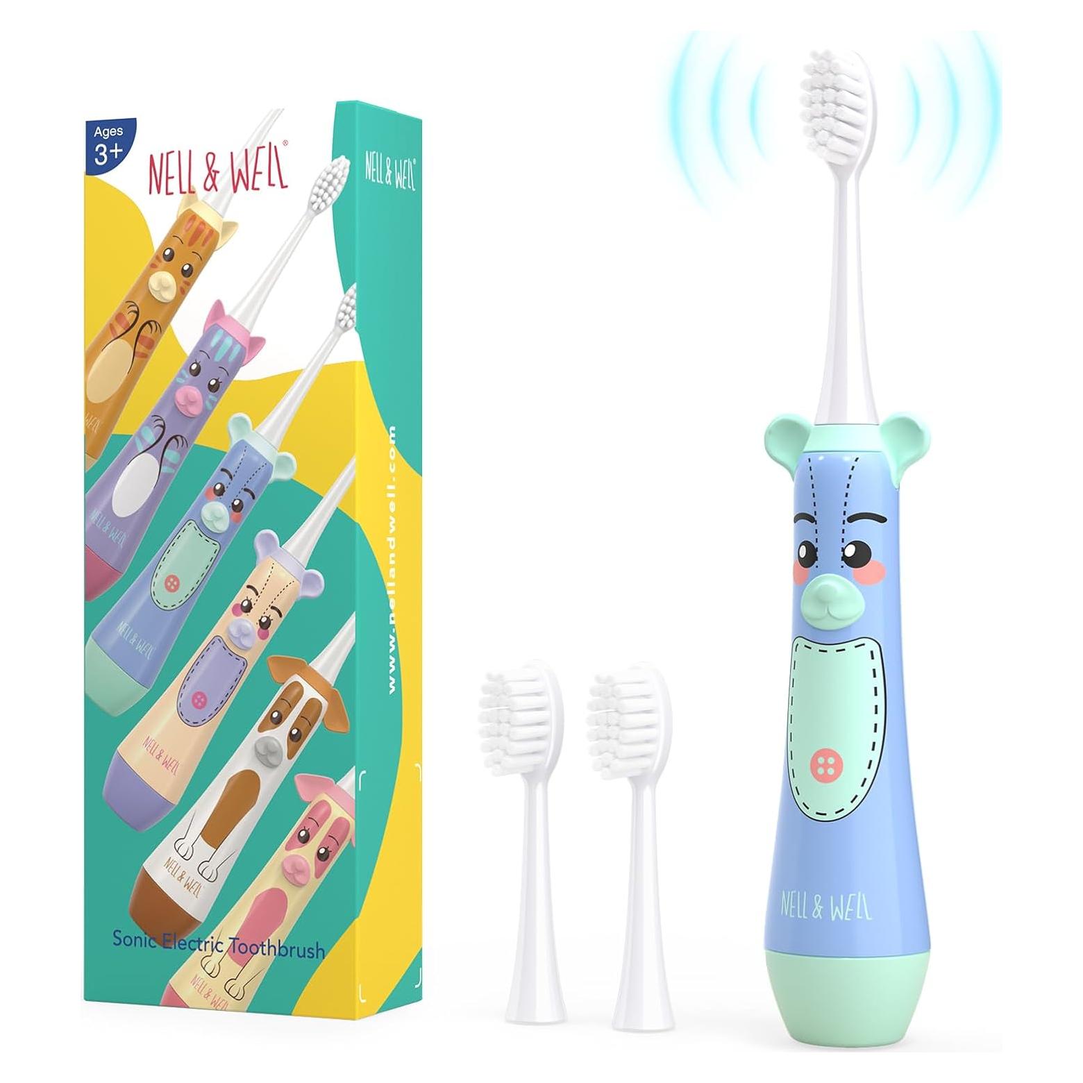 Cepillo de Dientes Eléctrico para Niños NELL&WELL Oso Azul