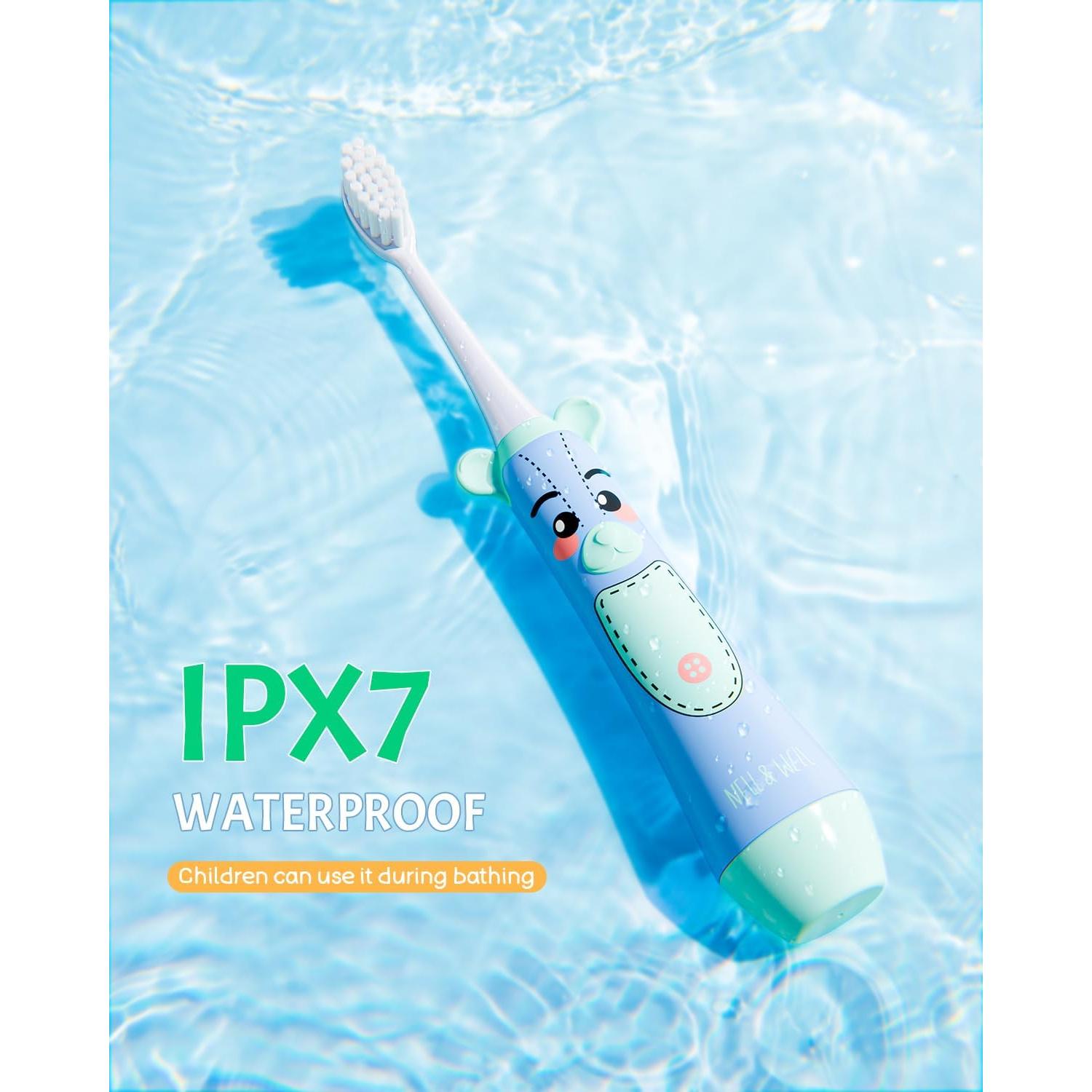 Cepillo de Dientes Eléctrico para Niños NELL&WELL Oso Azul